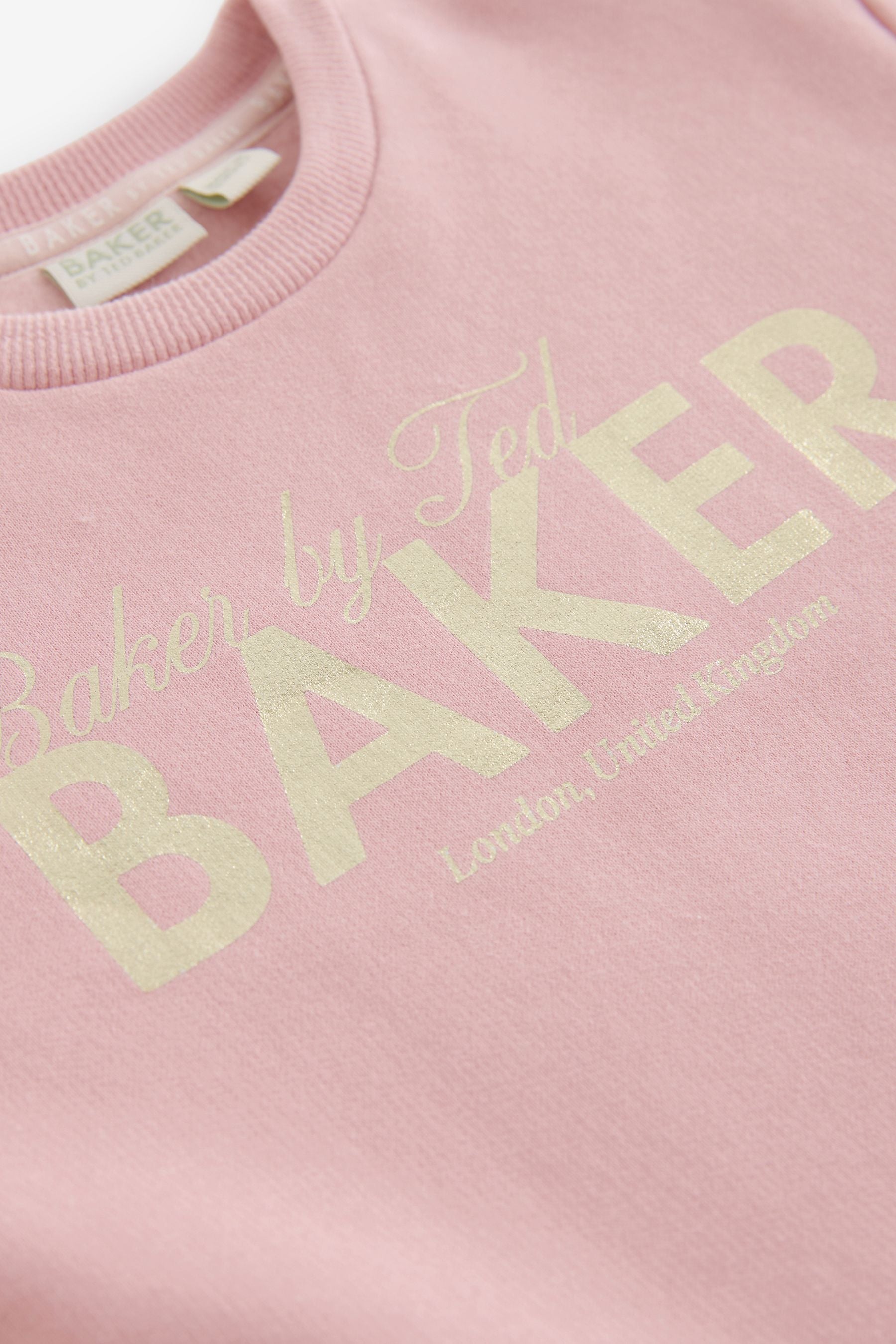 Baker by Ted Baker Pink Graphic Bow Sweat Dress