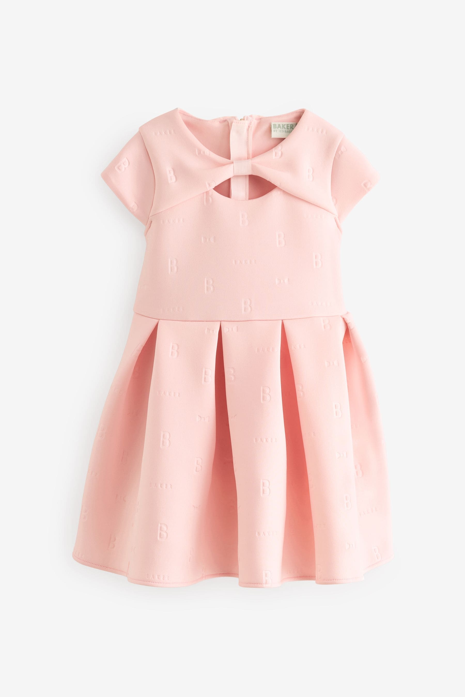 Pink Baker by Ted Baker Pink Cutout Bow Embossed Scuba Dress