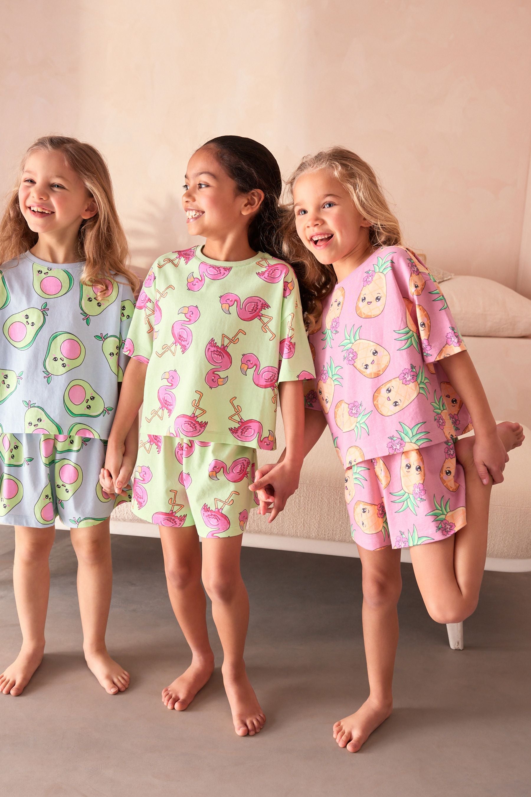 Pastel Prints Short Pyjamas 3 Pack (9mths-16yrs)