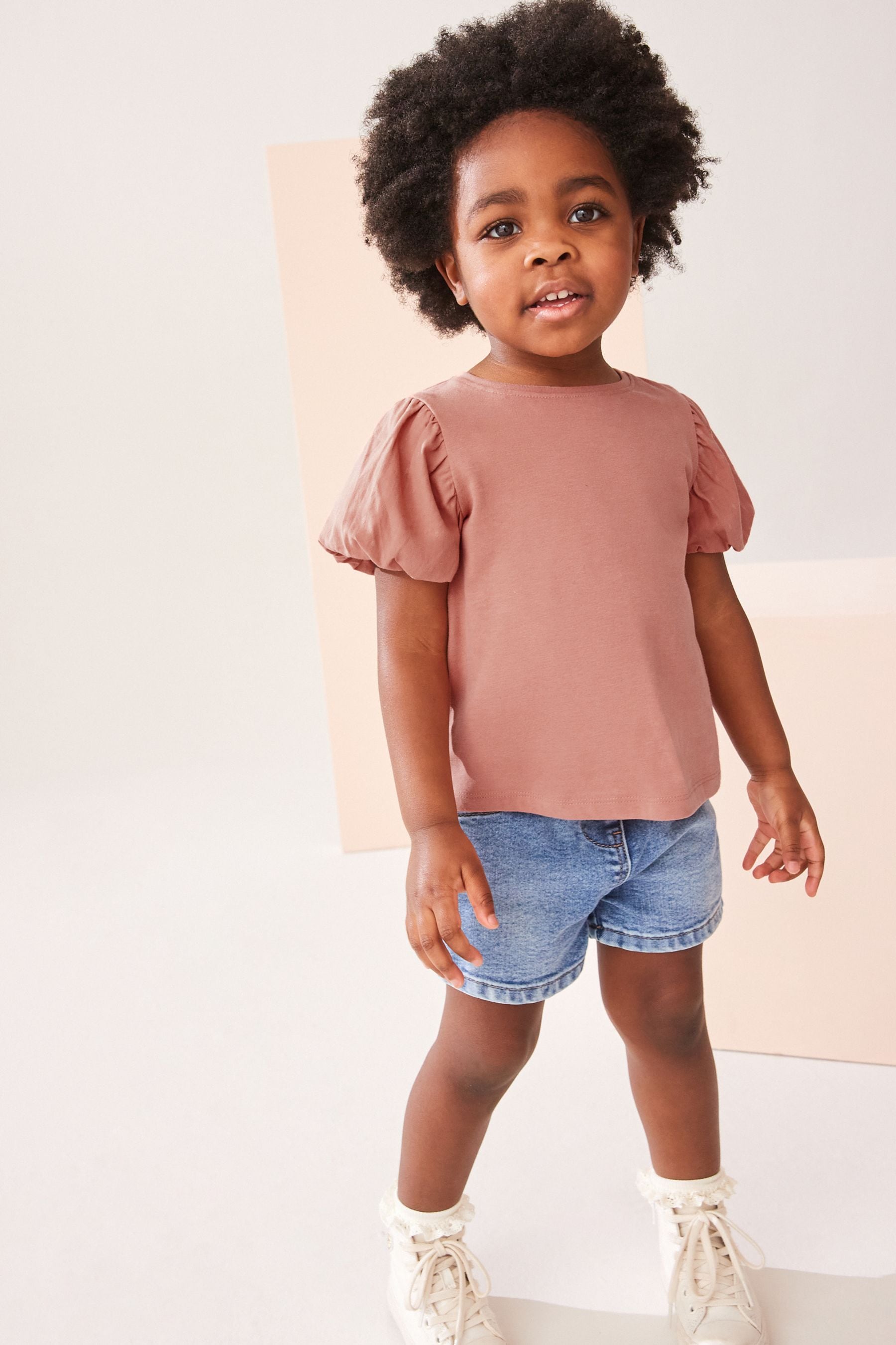 Rust Brown Puff Short Sleeve T-Shirt (3mths-7yrs)