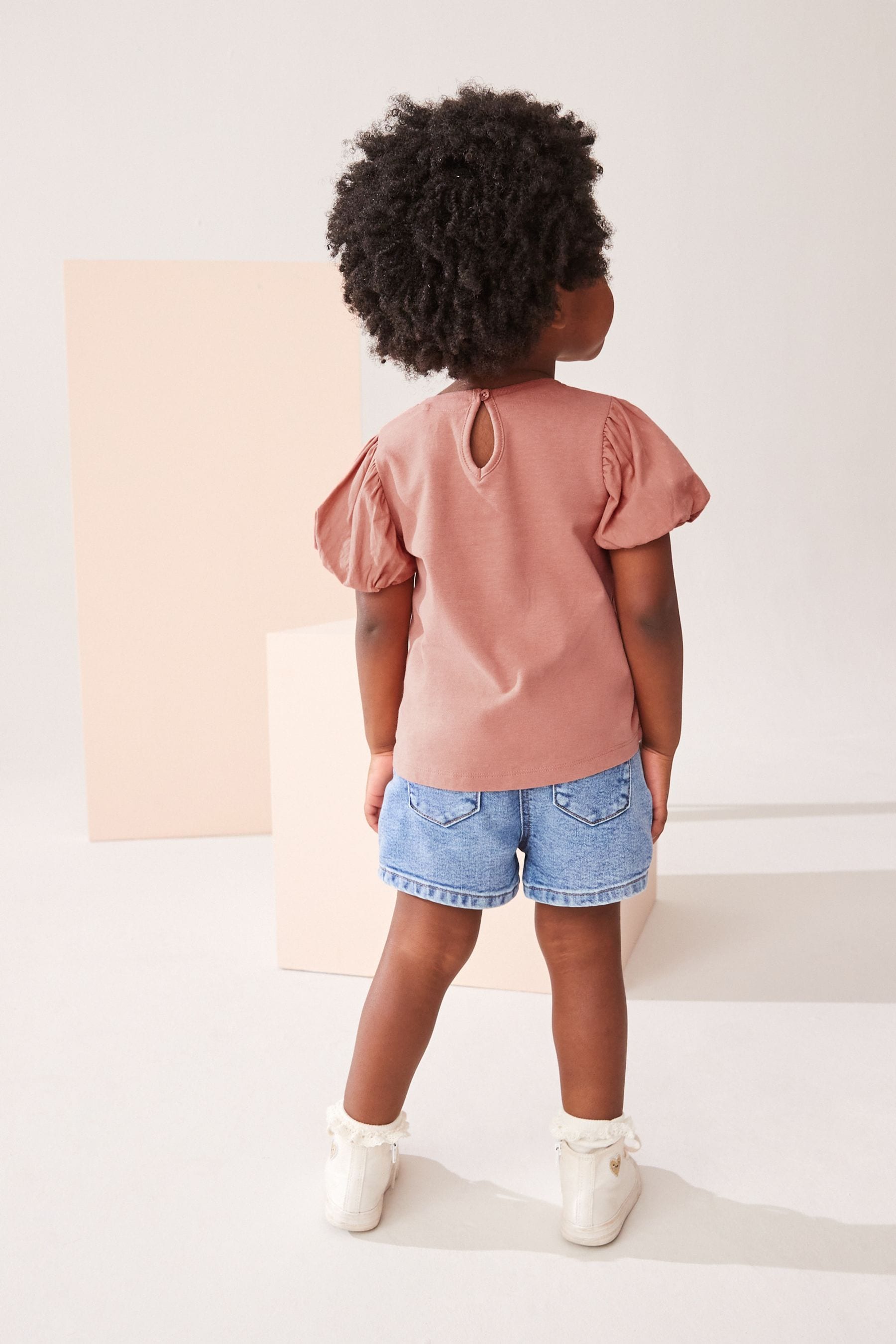 Rust Brown Puff Short Sleeve T-Shirt (3mths-7yrs)