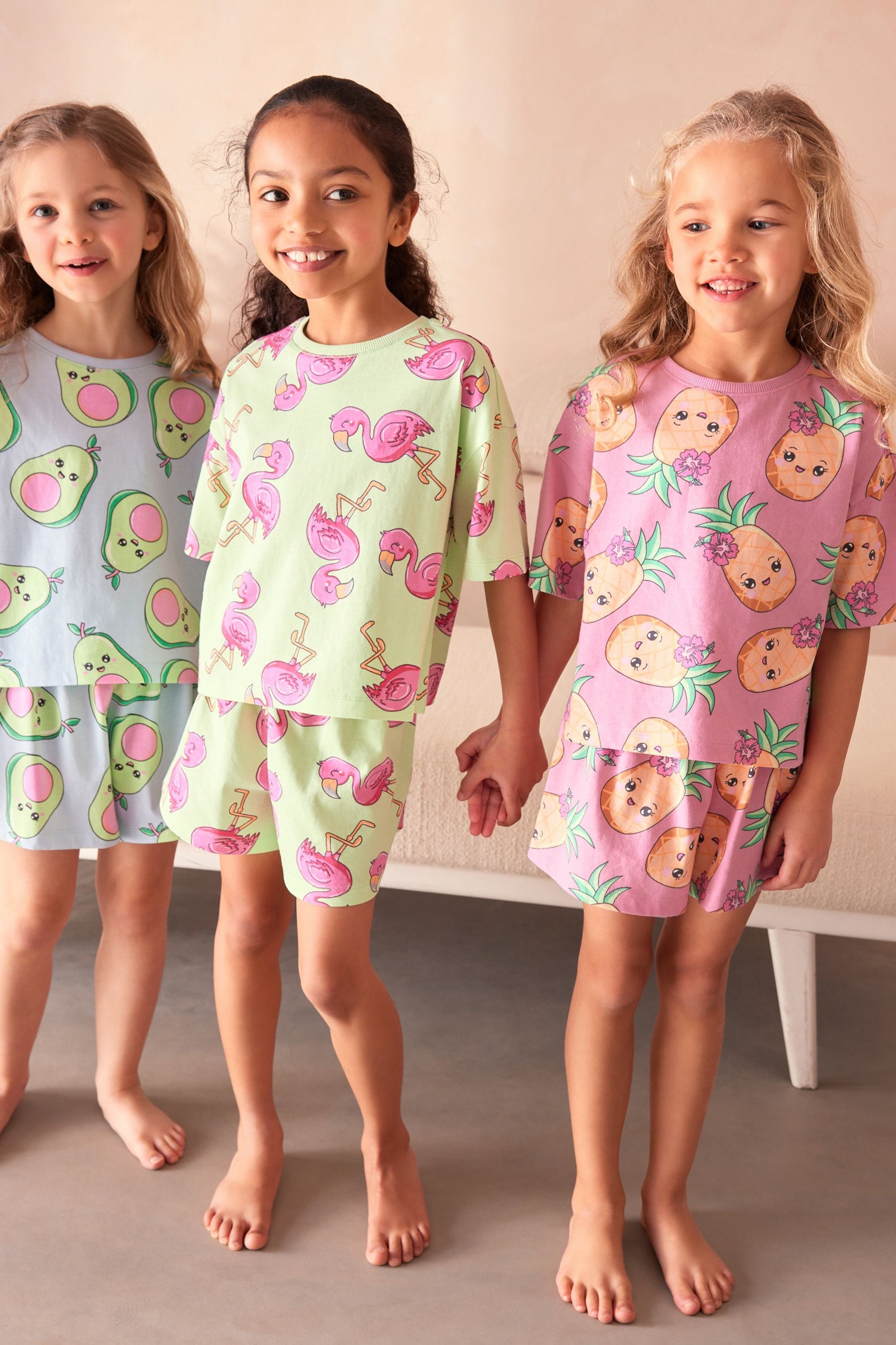 Pastel Prints Short Pyjamas 3 Pack (9mths-16yrs)