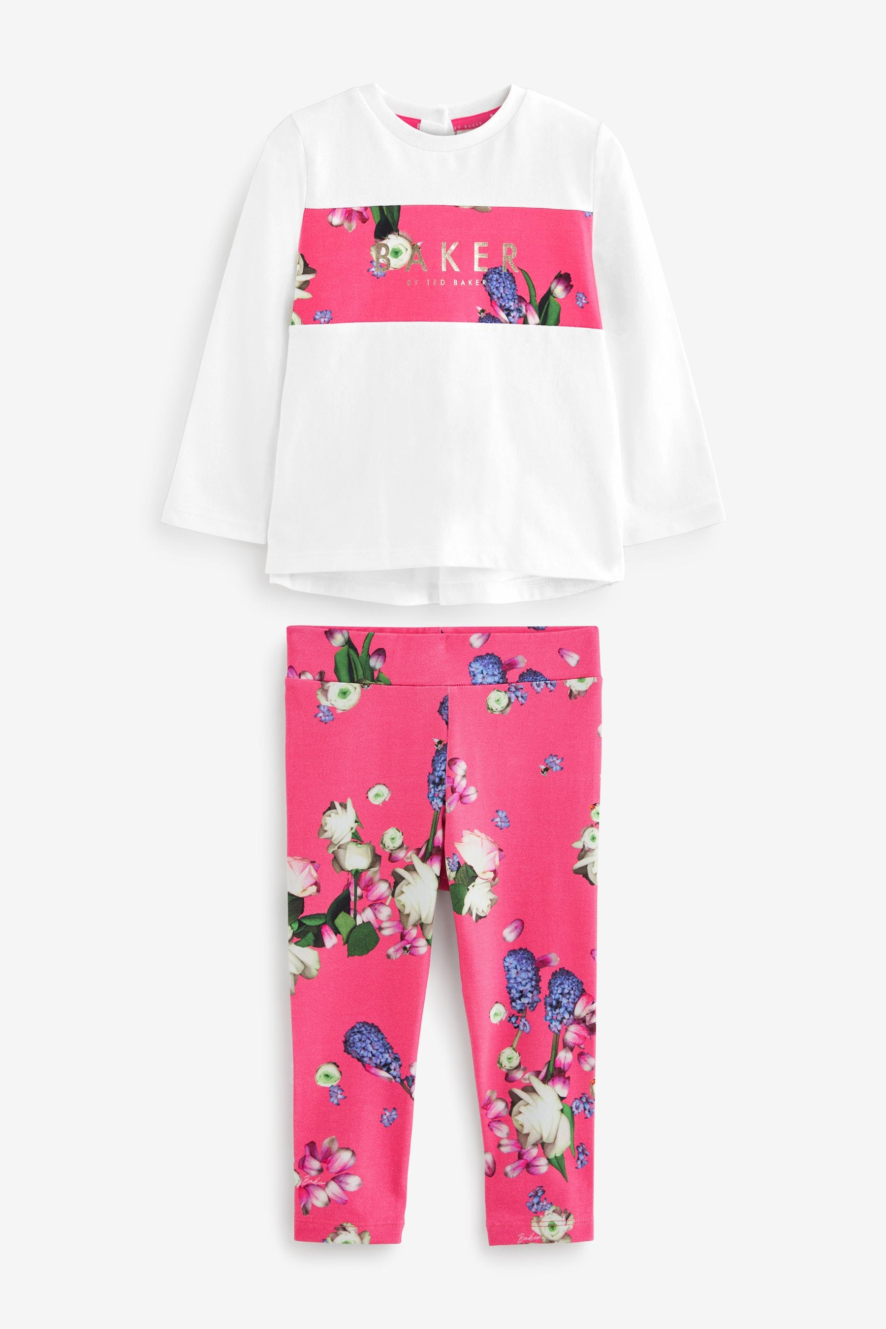 Baker by Ted Baker (0-6yrs) Floral T-Shirt and Leggings Set