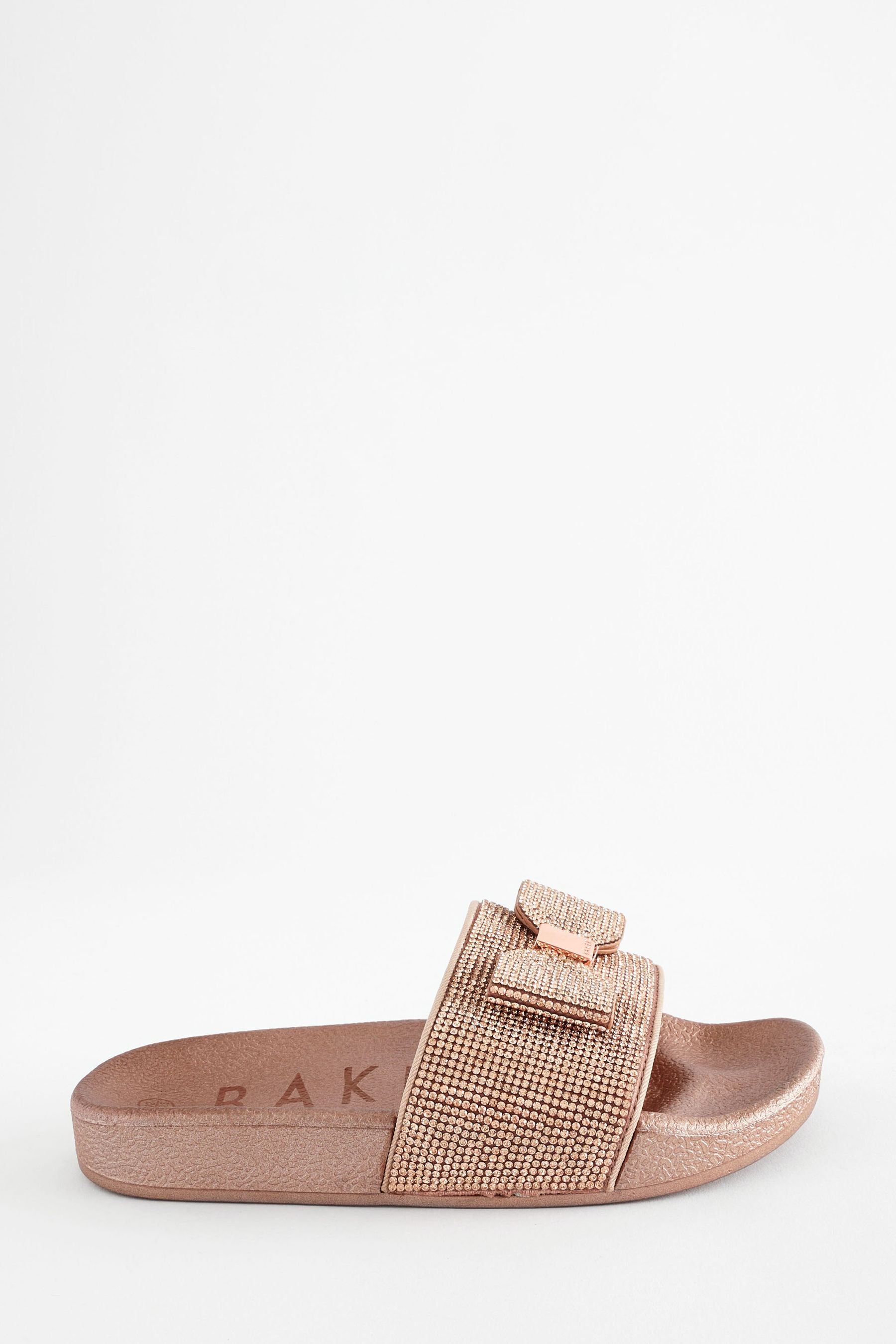 Baker by Ted Baker Girls Diamanté Sliders with Bow