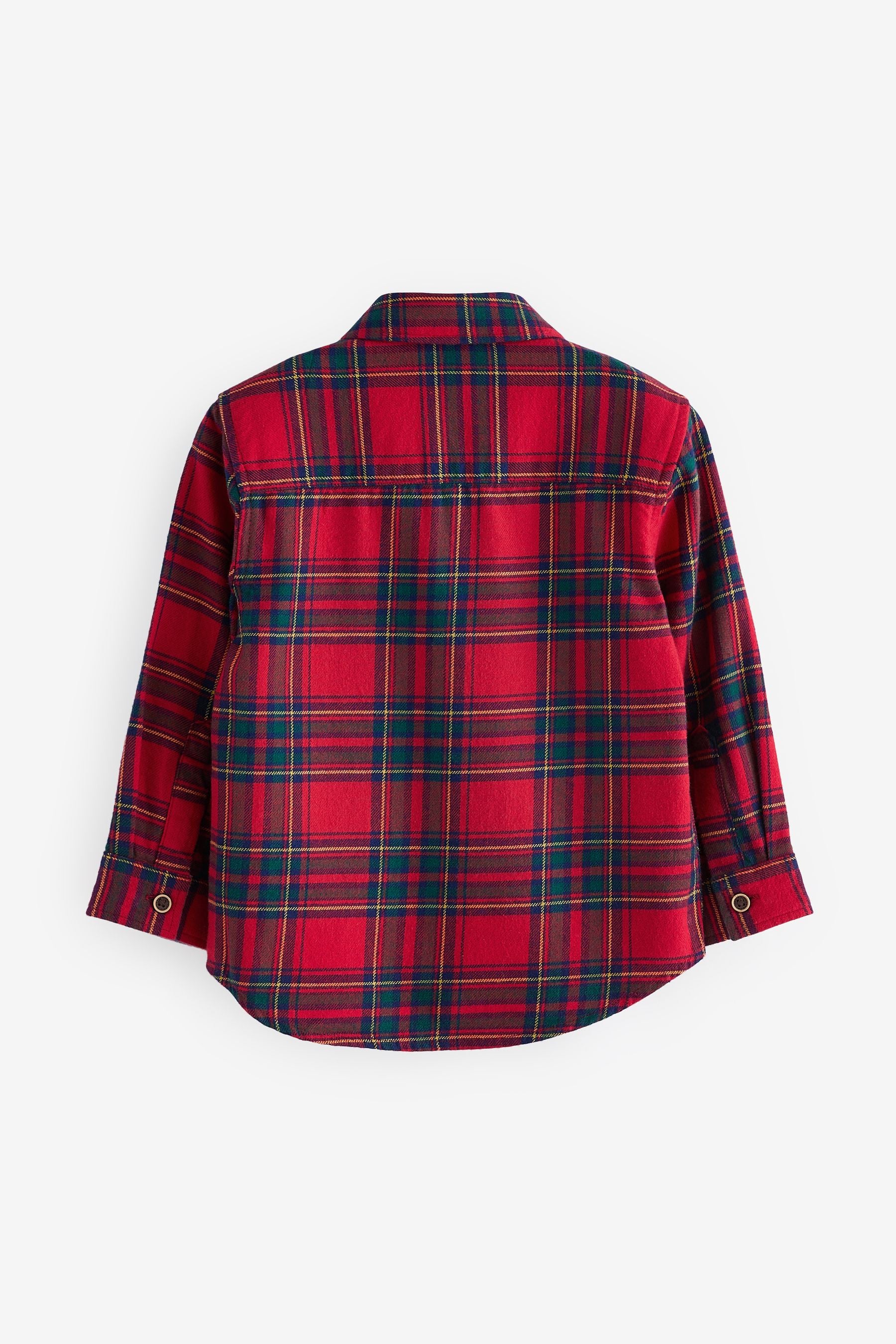 Red tartan Character Long Sleeve Check 100% Cotton Shirt (3mths-7yrs)