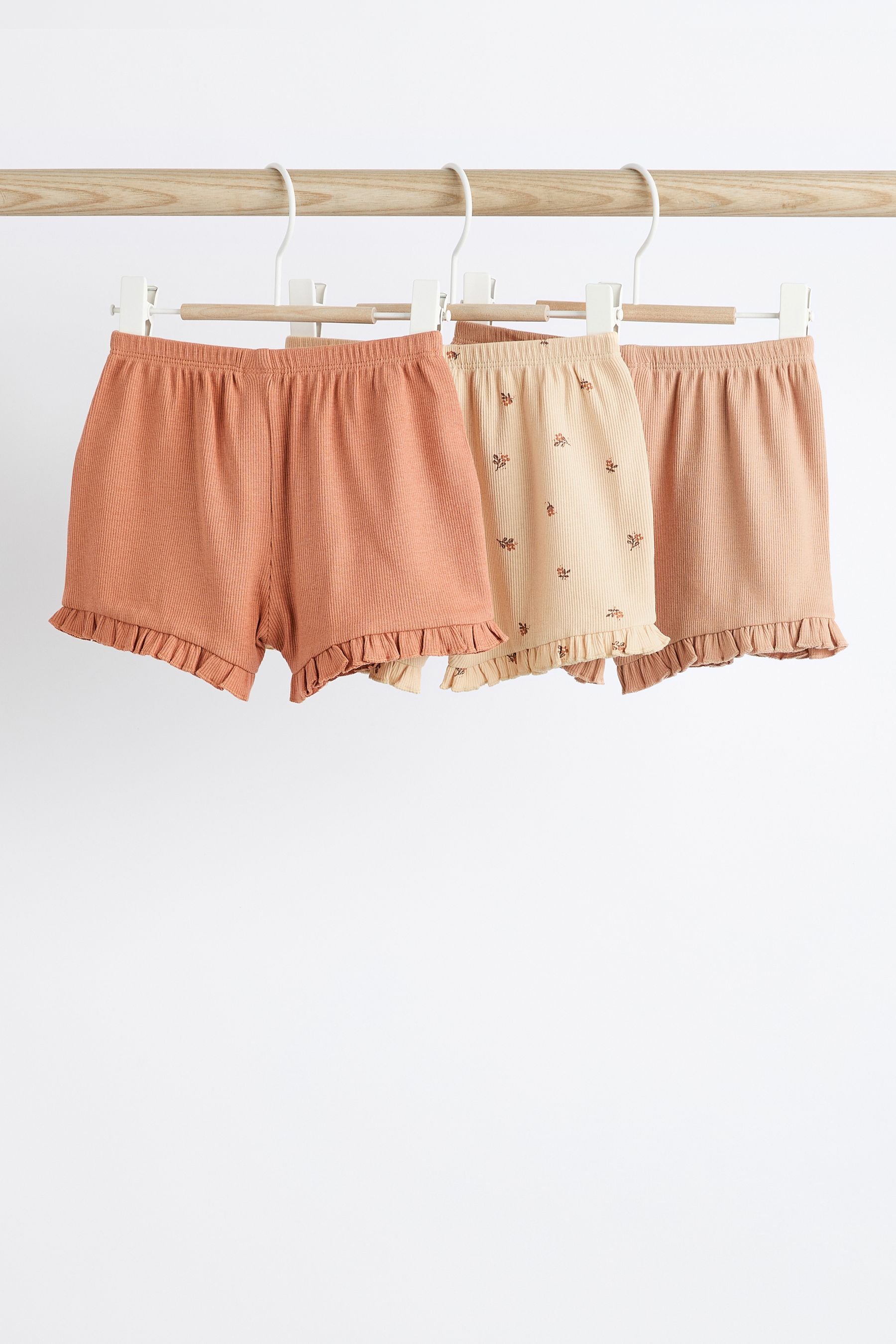 Beige/Cream Baby Shorts 3 Pack