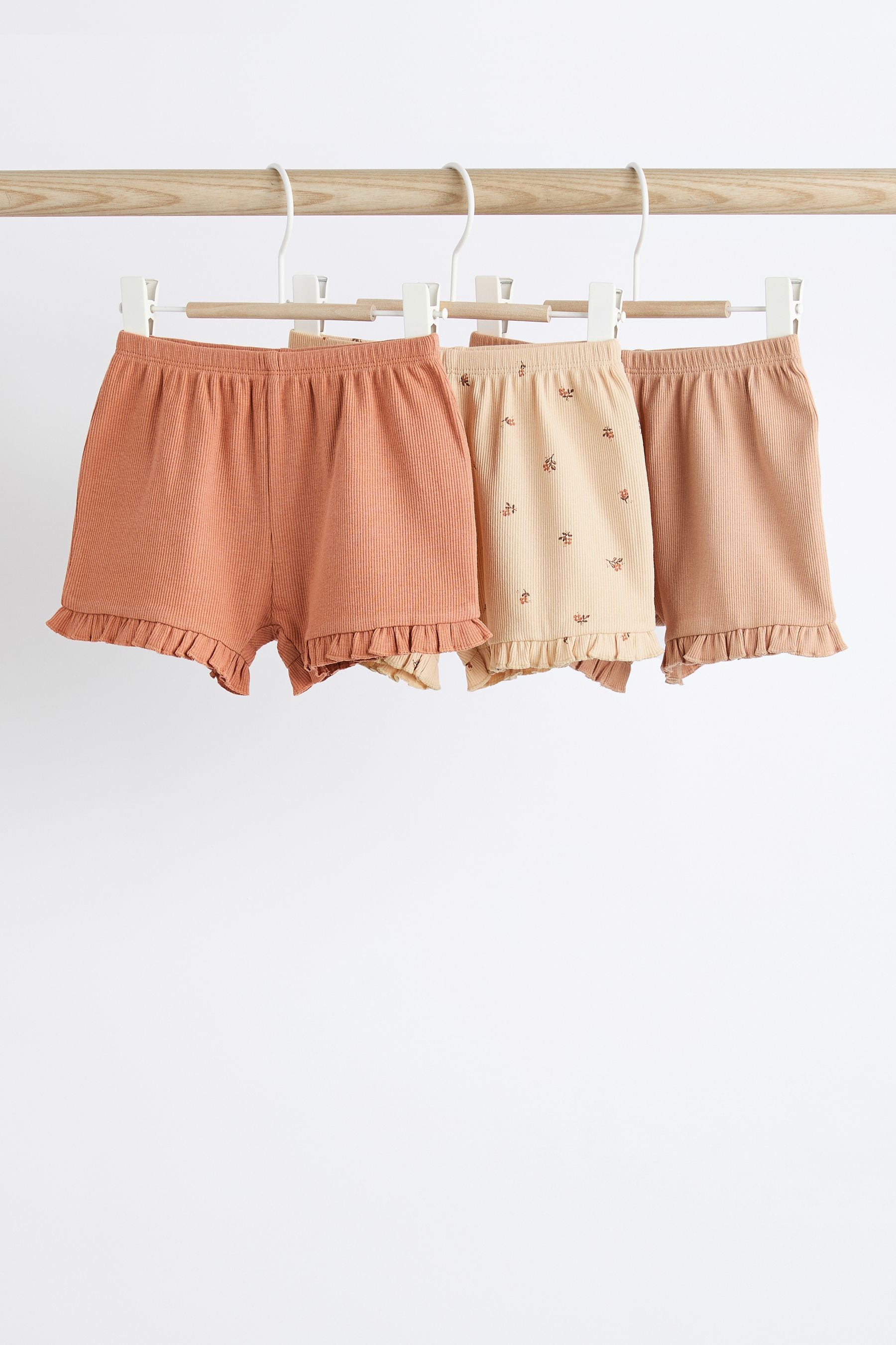 Beige/Cream Baby Shorts 3 Pack