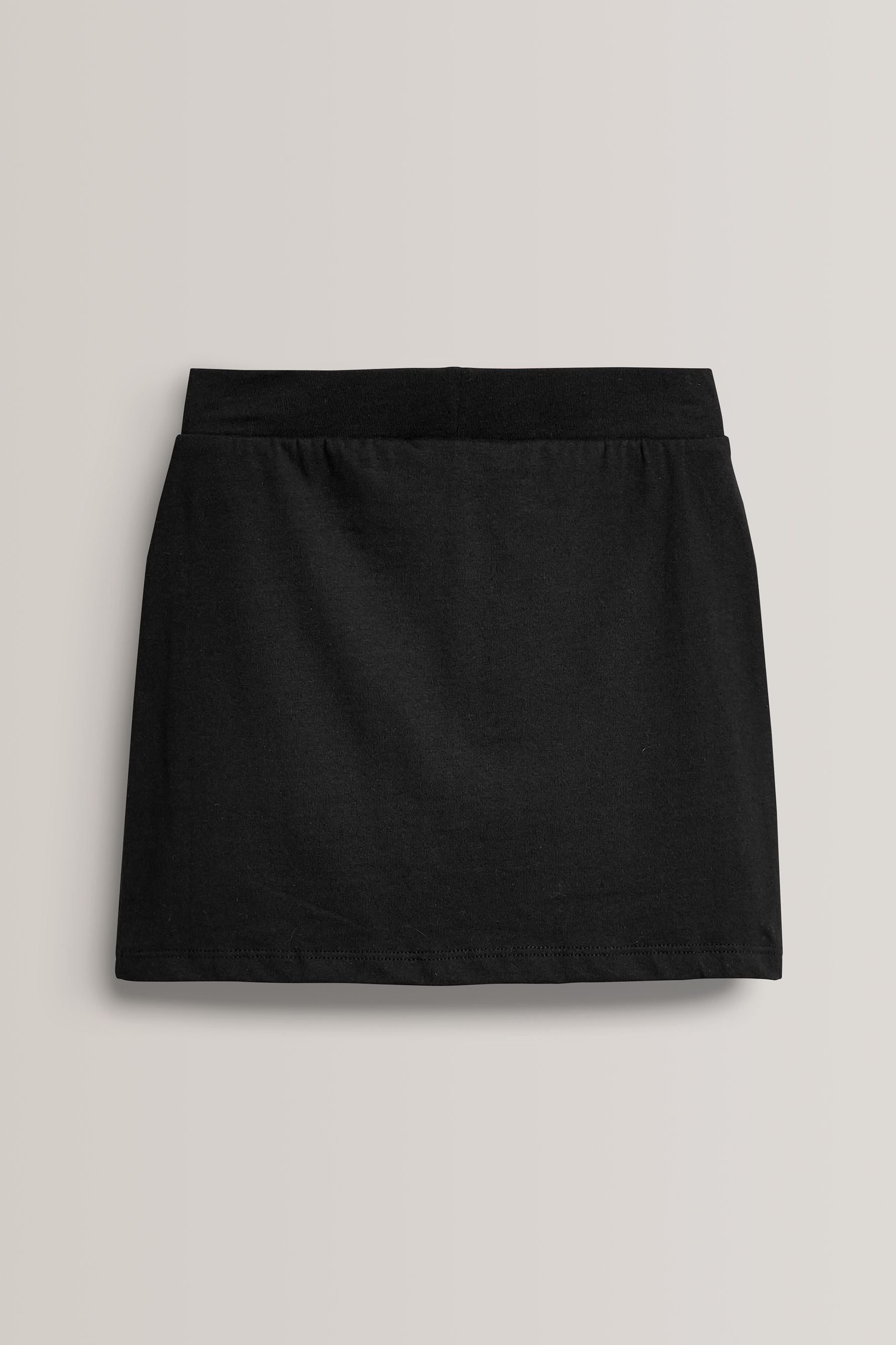 Black Cotton Rich Jersey Stretch School Skort (3-16yrs)