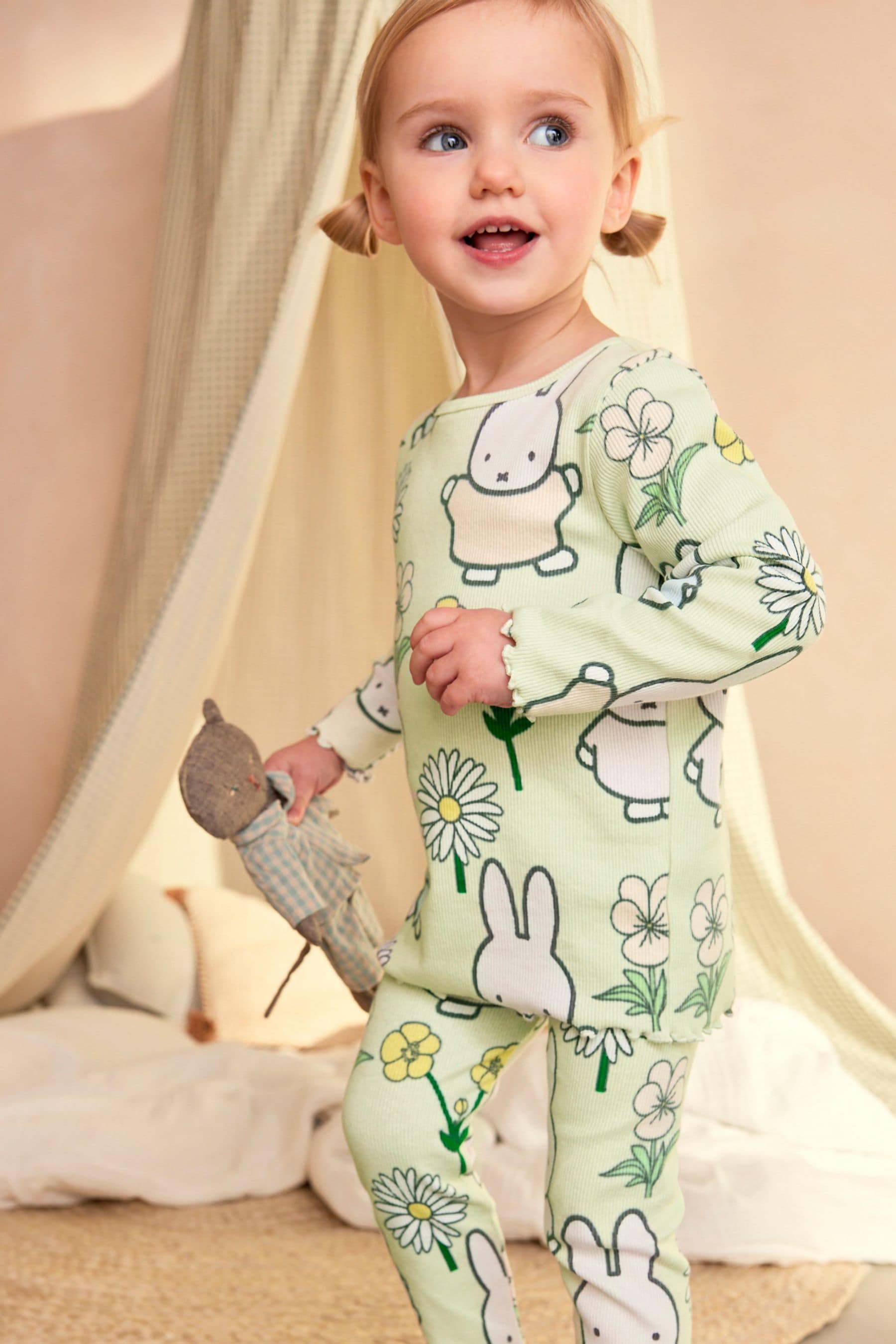 Green/Cream Miffy License Pyjamas 2 Pack (9mths-8yrs)