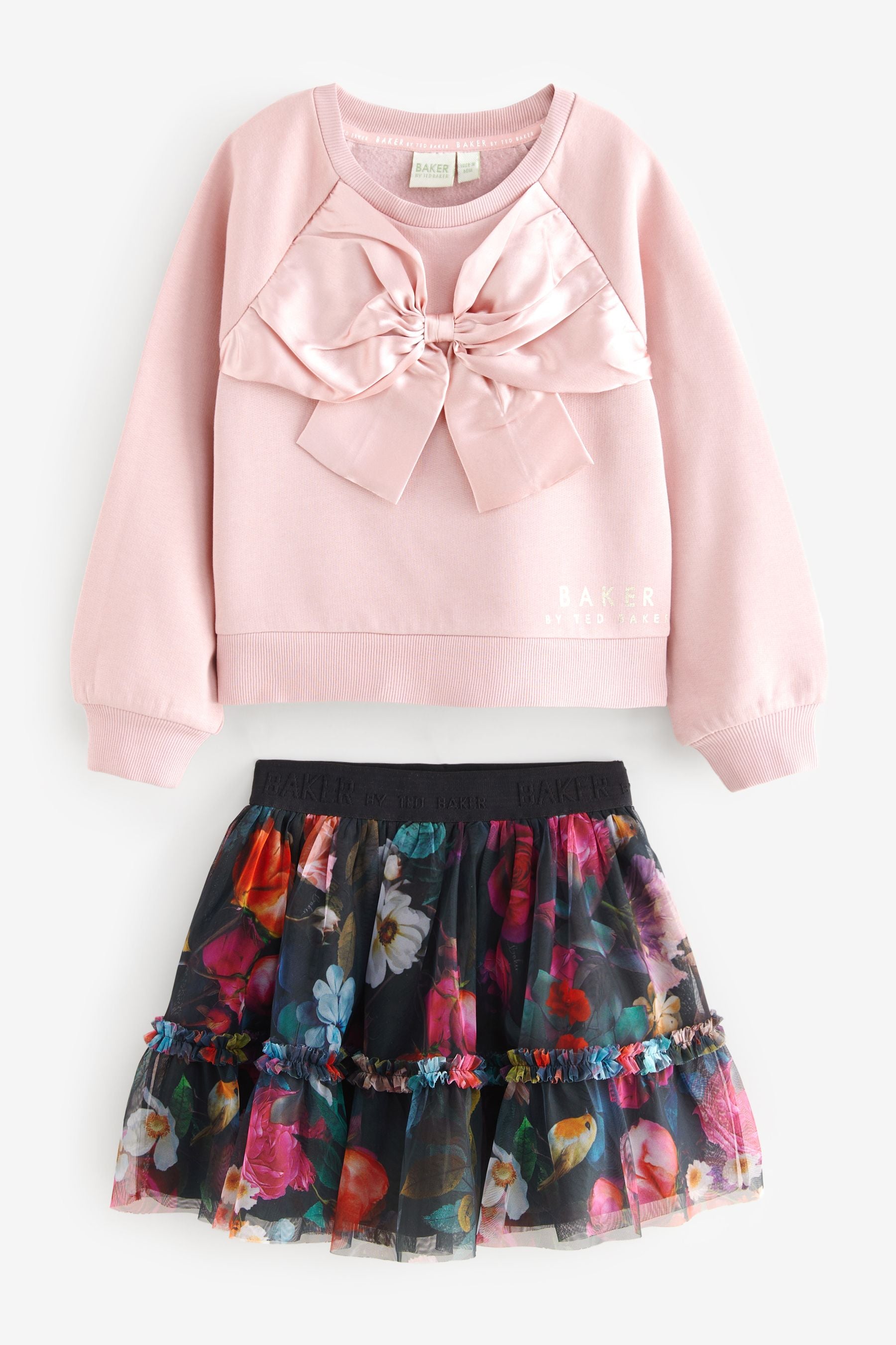 Baker by Ted Baker Sweat Top and Tulle Mesh Skirt Set