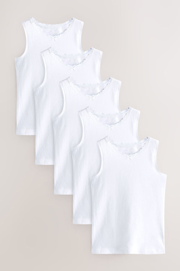 White Lace Trim Vest (1.5-16yrs)