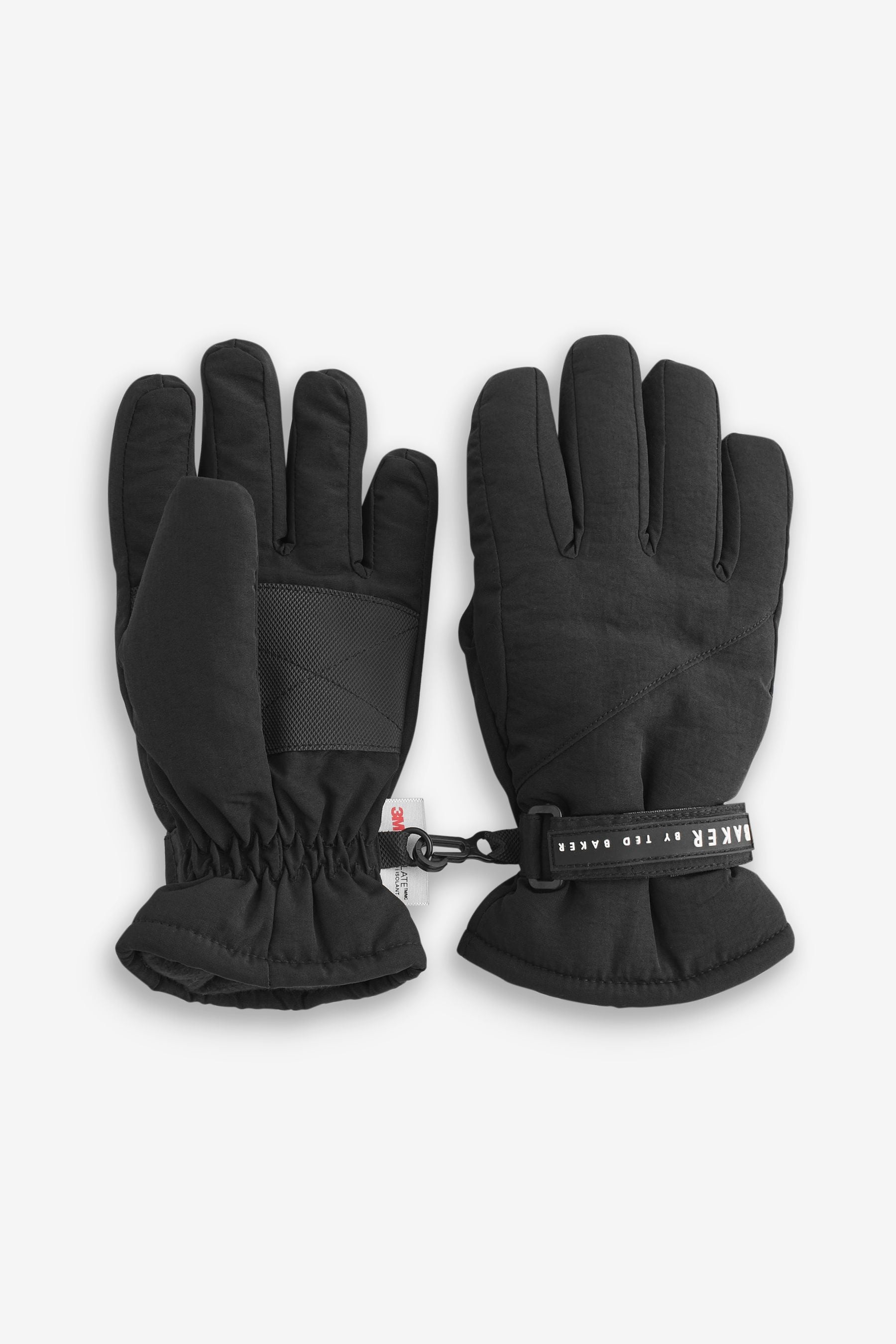 Black Baker by Ted Baker Boys Black Insulated Ski Gloves