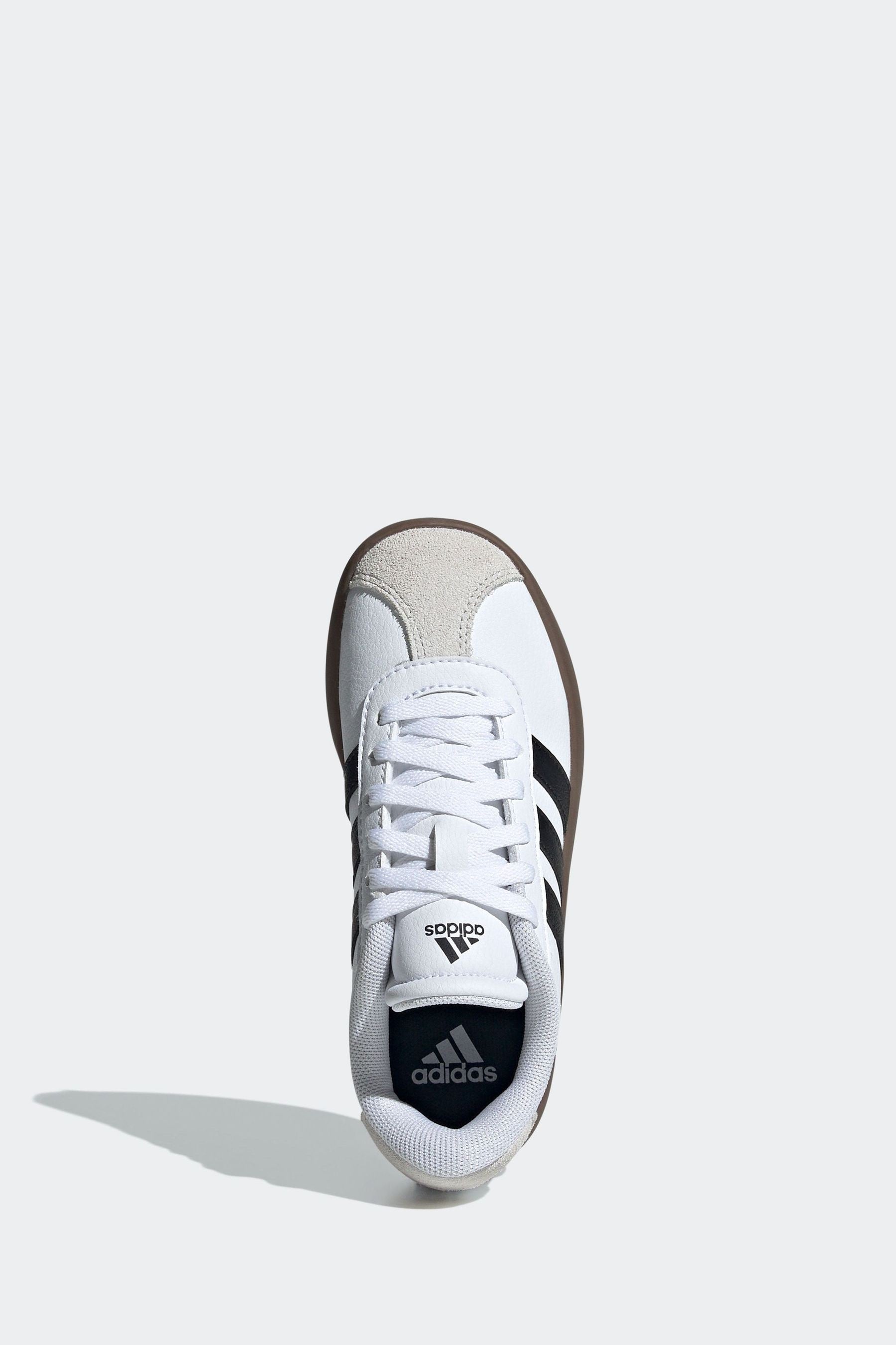 White/Black adidas Junior Sportswear VL Court Trainers