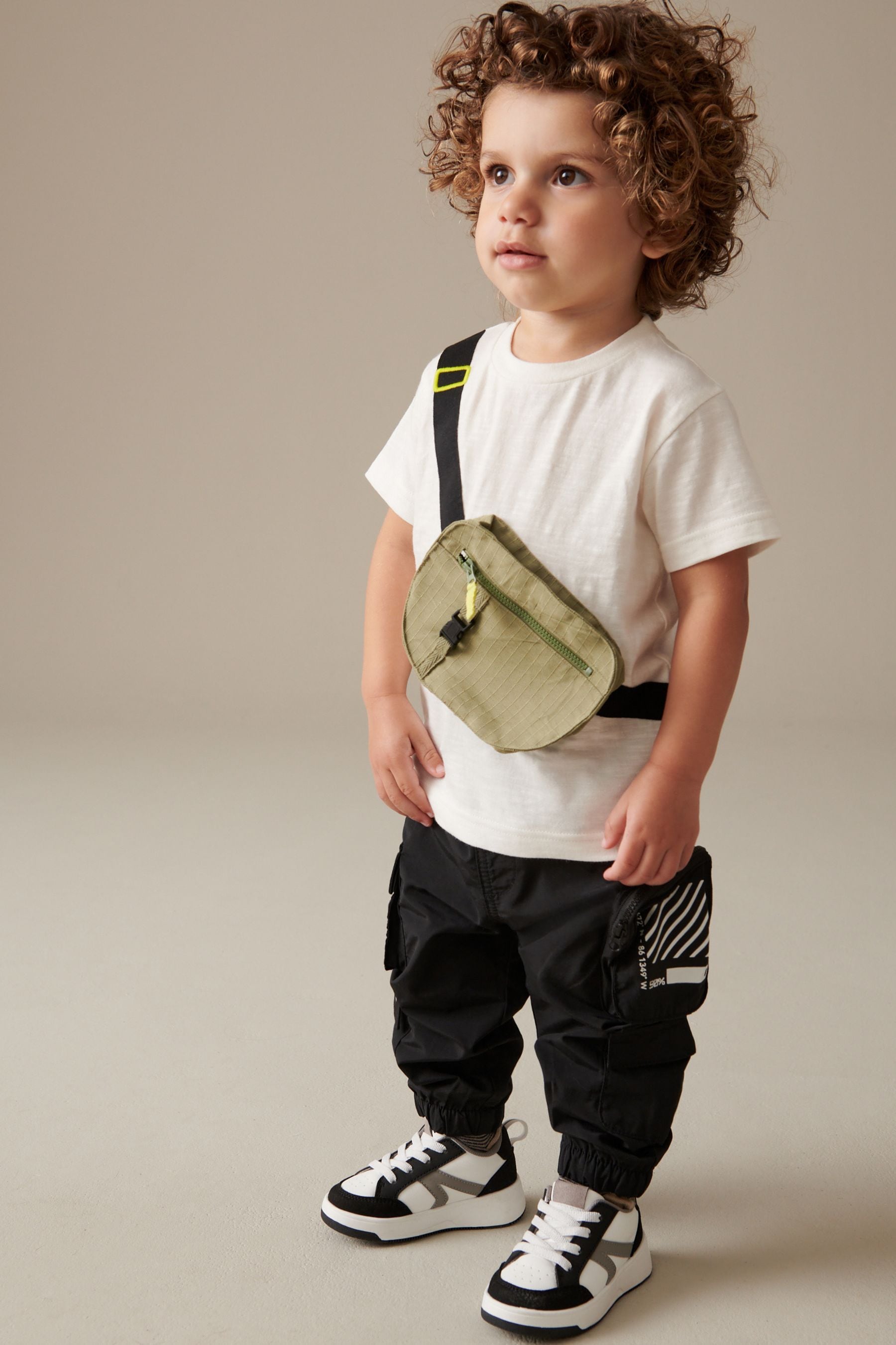 Black Multi Pocket Cargo Trousers (3mths-7yrs)