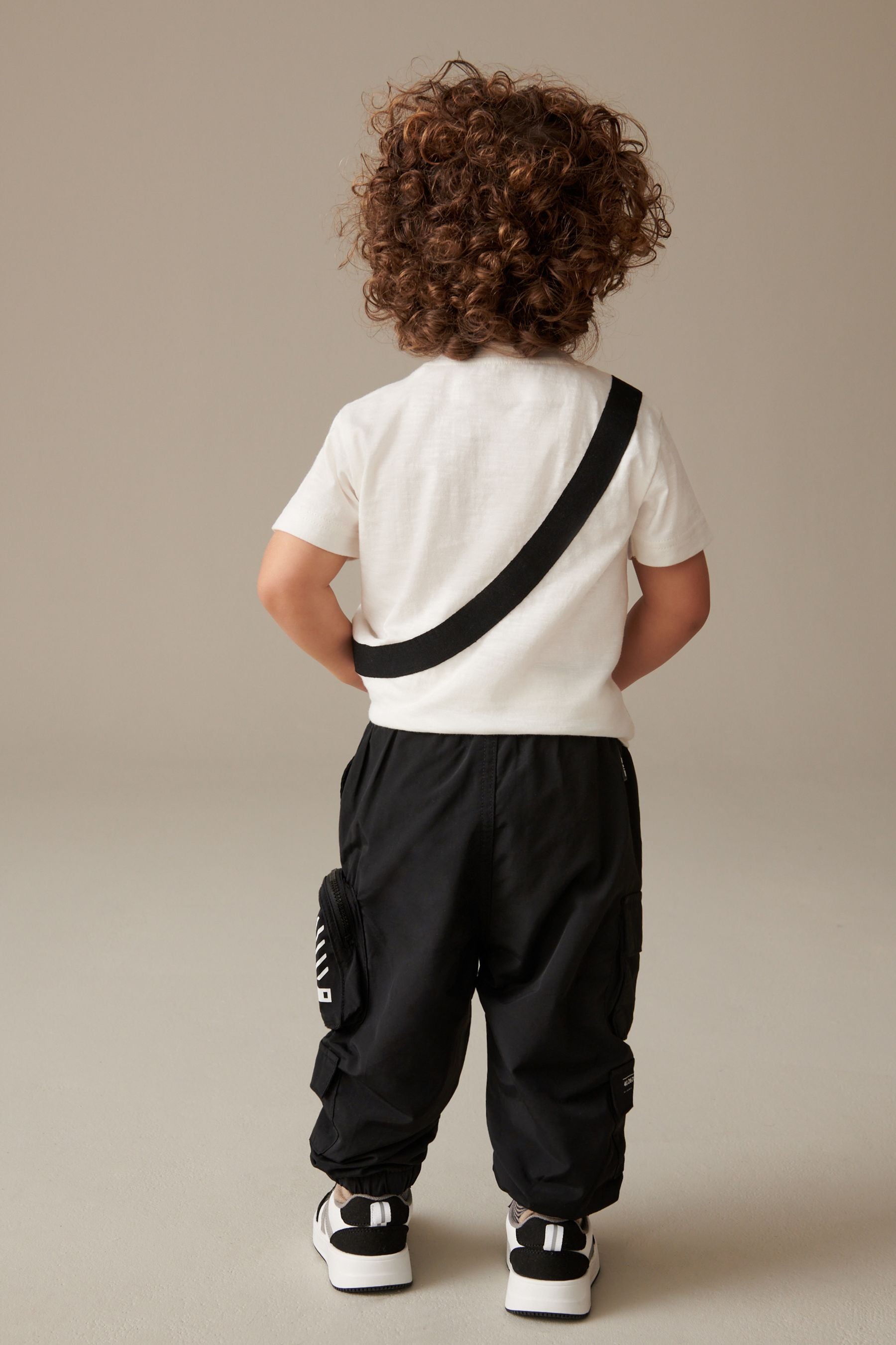 Black Multi Pocket Cargo Trousers (3mths-7yrs)