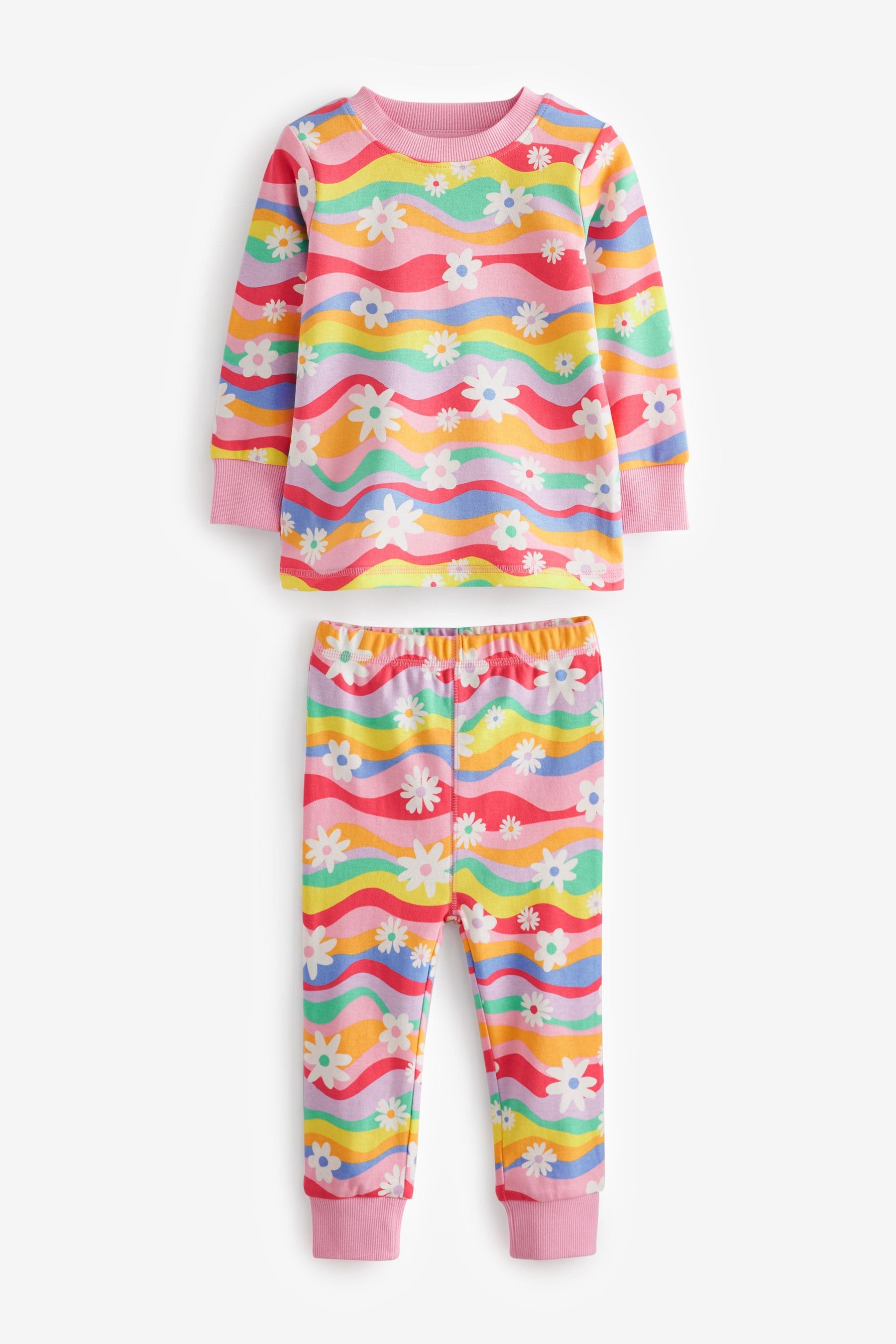 Rainbow 2 Pack Printed Long Sleeve Pyjamas (9mths-8yrs)