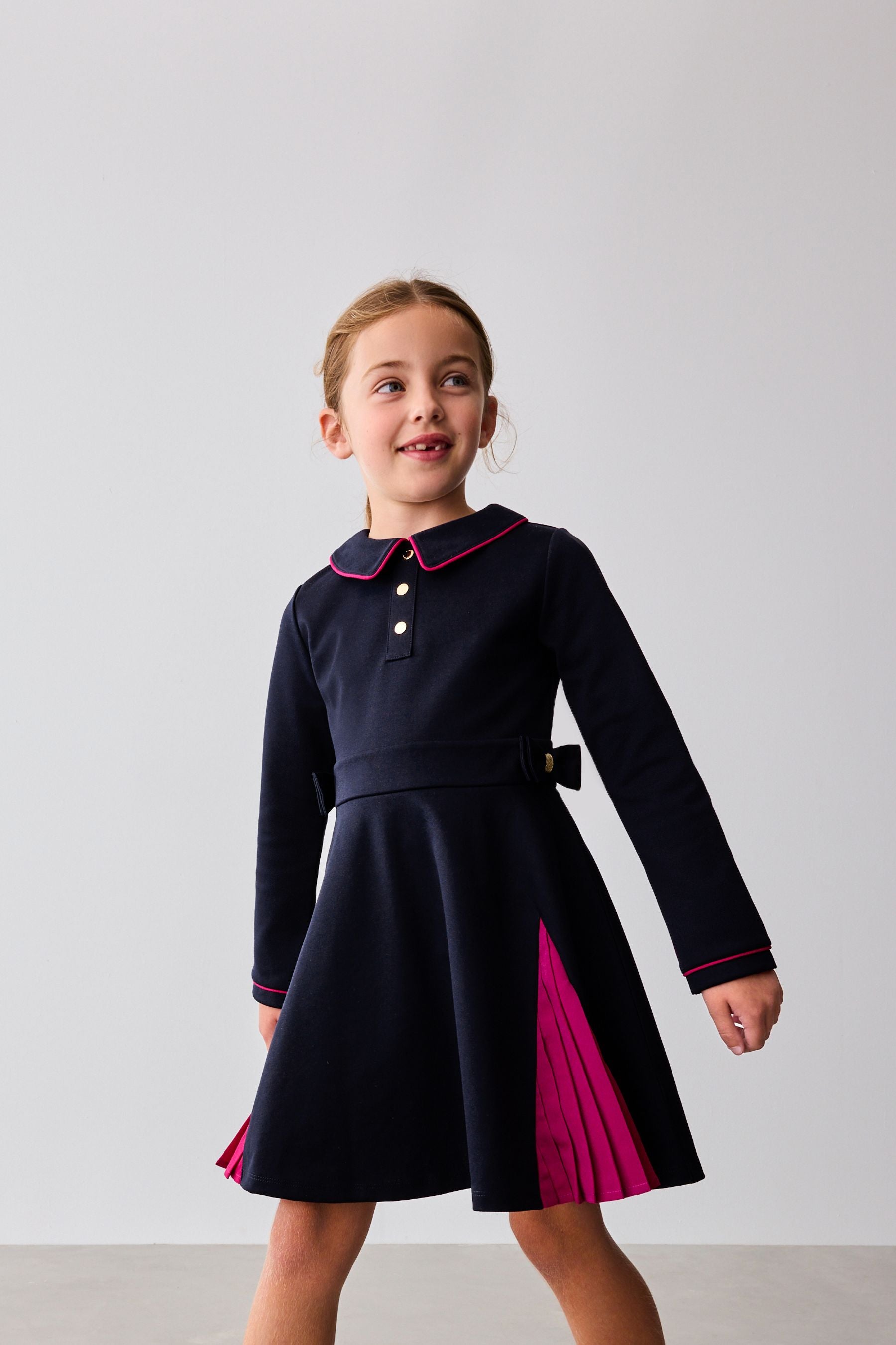 Baker by Ted Baker Navy Collared Ponte Dress