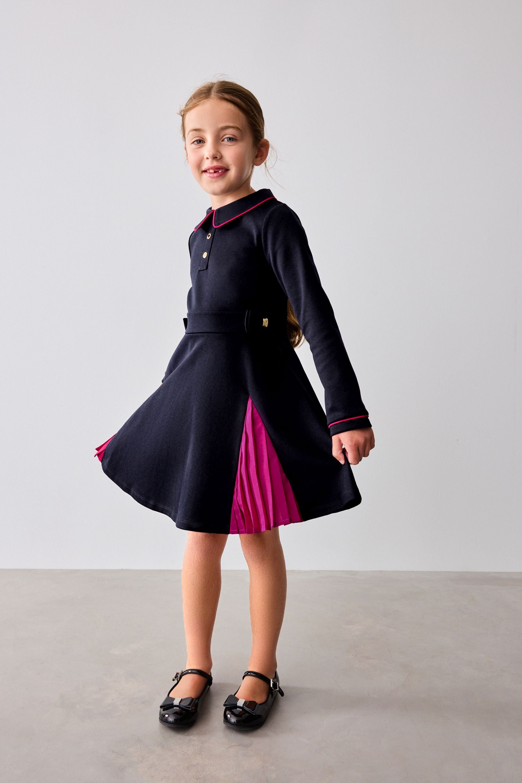 Baker by Ted Baker Navy Collared Ponte Dress