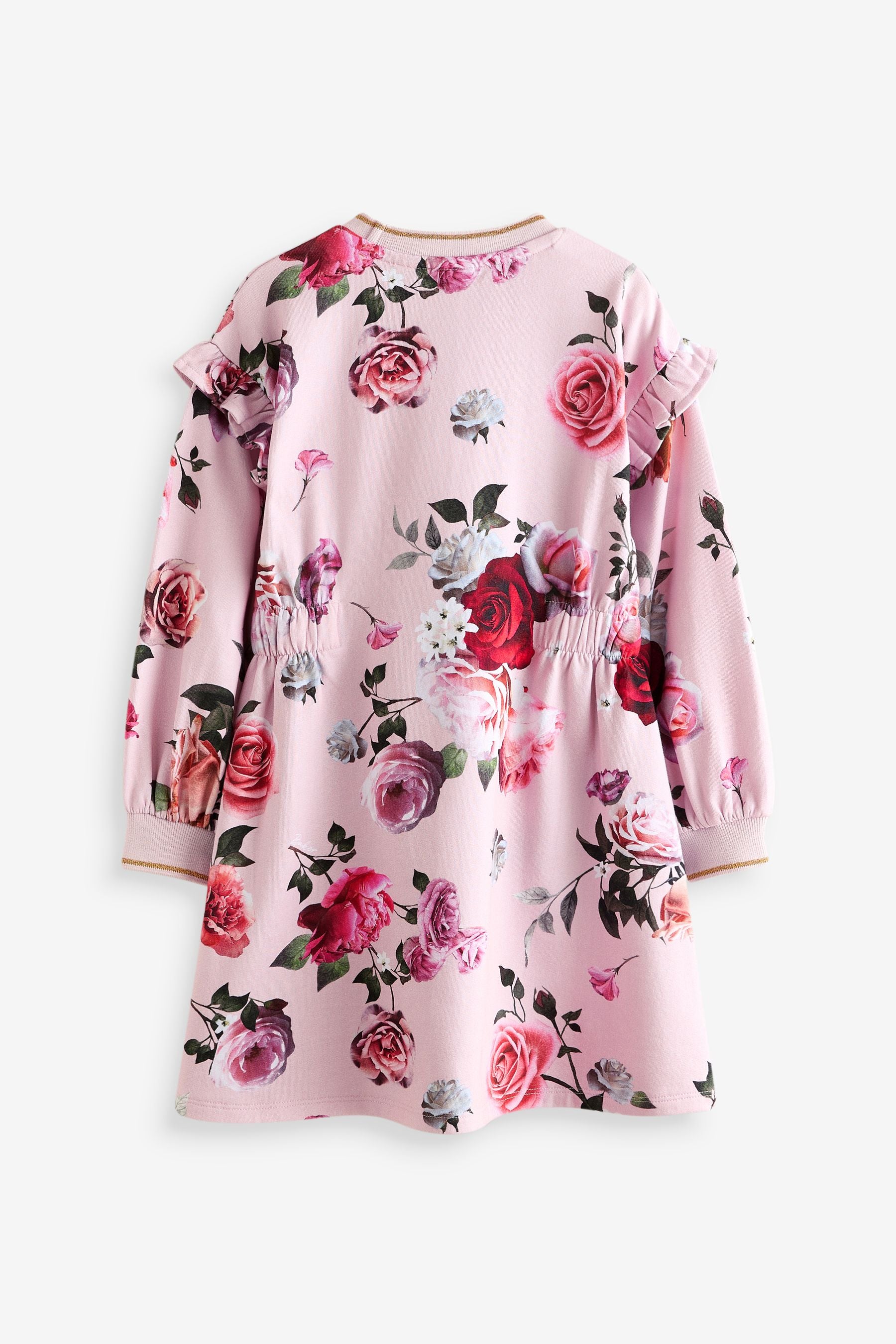 Baker by Ted Baker Pink Floral Sweat 100% Cotton Dress