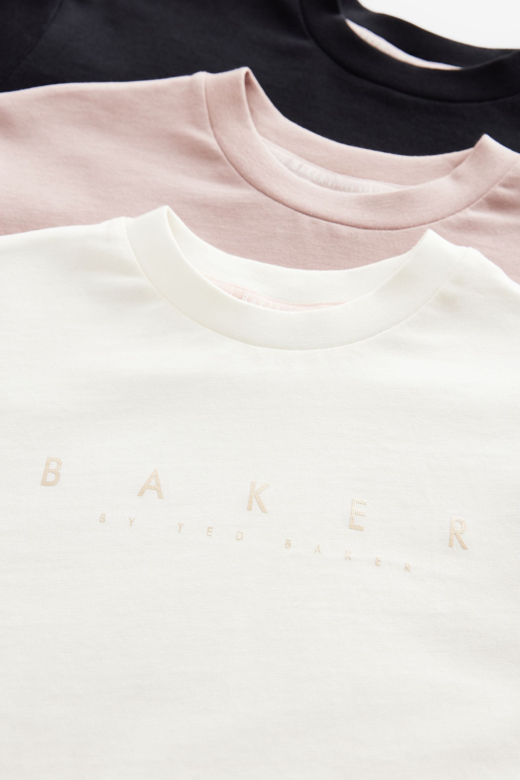 Baker by Ted Baker 100% Cotton Taupe Brown T-Shirts 3 Pack