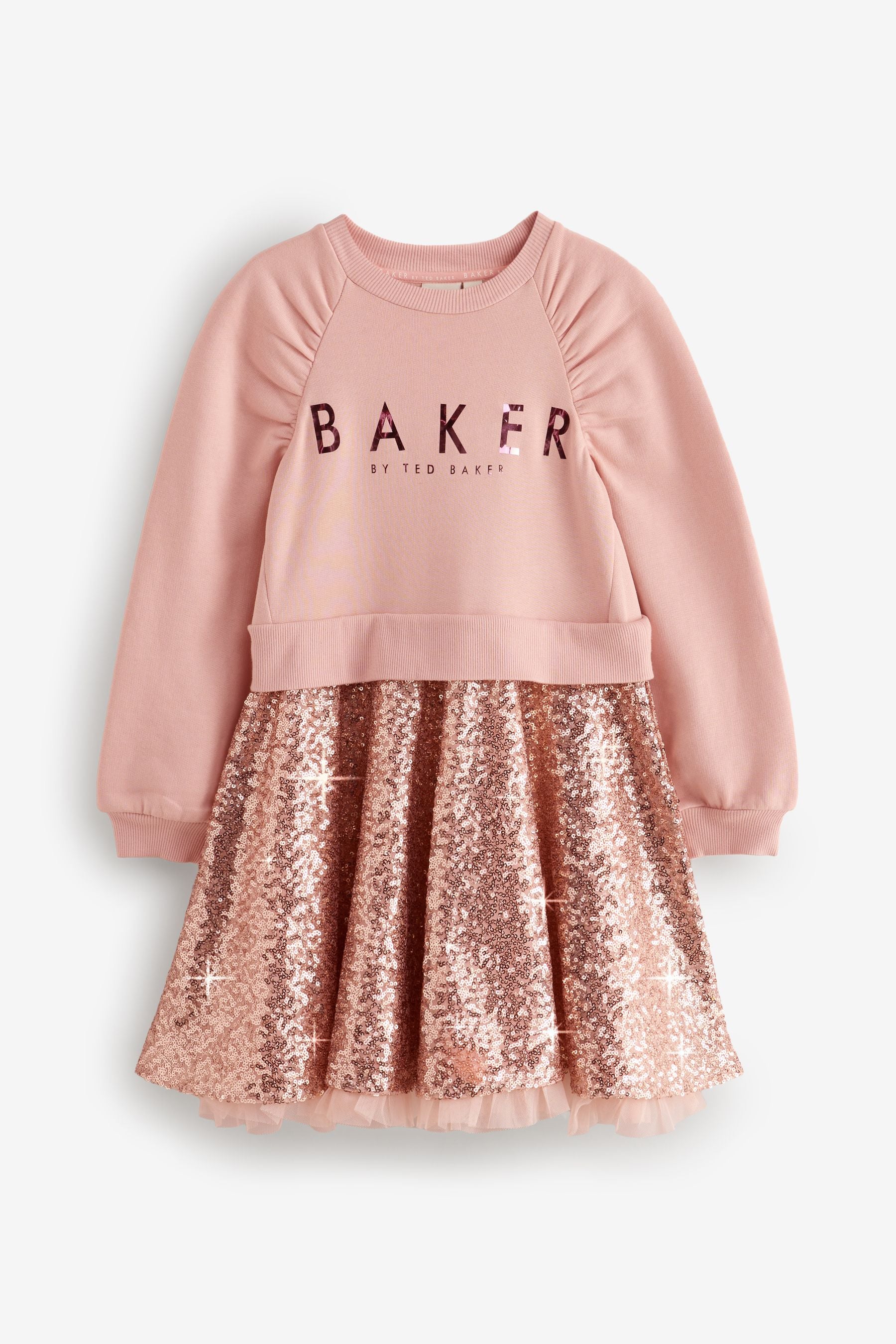 Baker by Ted Baker Sequin Pleated Sweat Dress