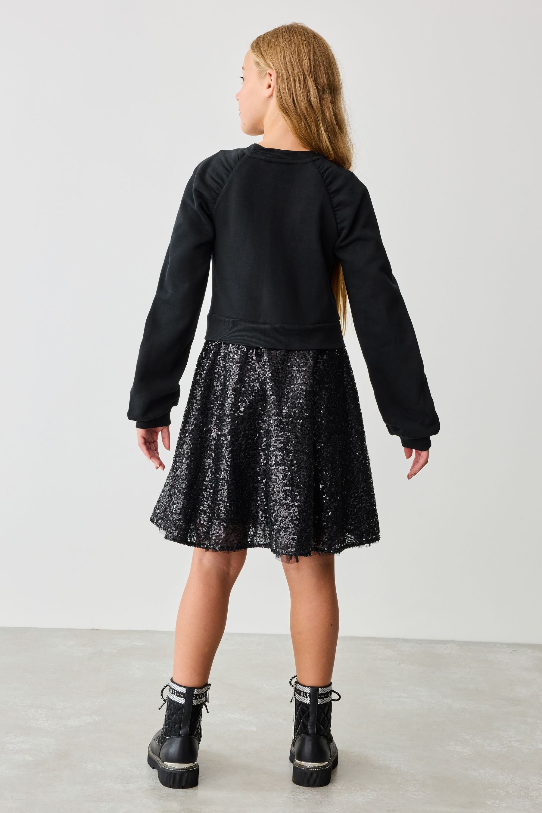 Baker by Ted Baker Sequin Pleated Sweat Dress