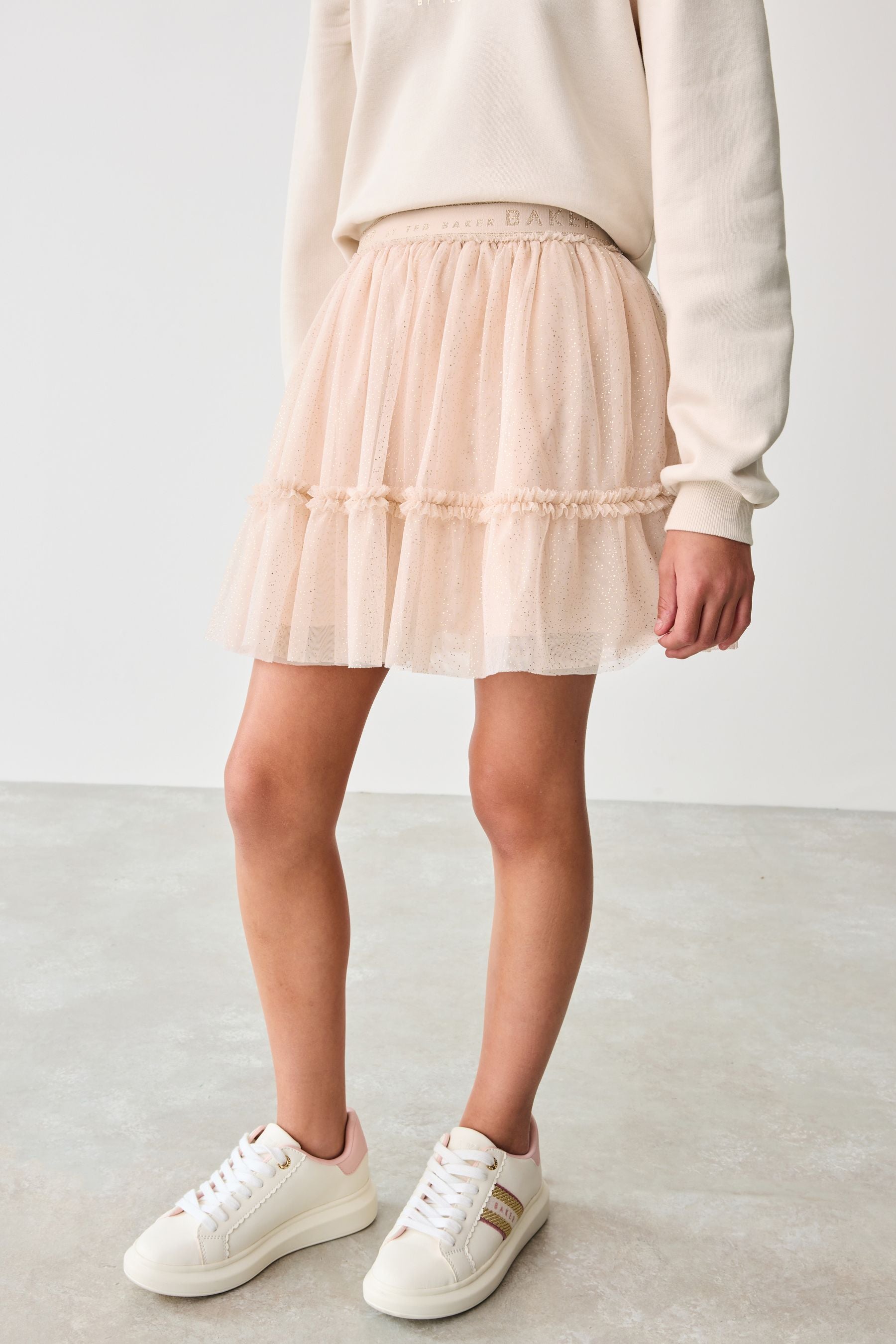 Baker by Ted Baker Sweat Top and Tulle Mesh Skirt Set