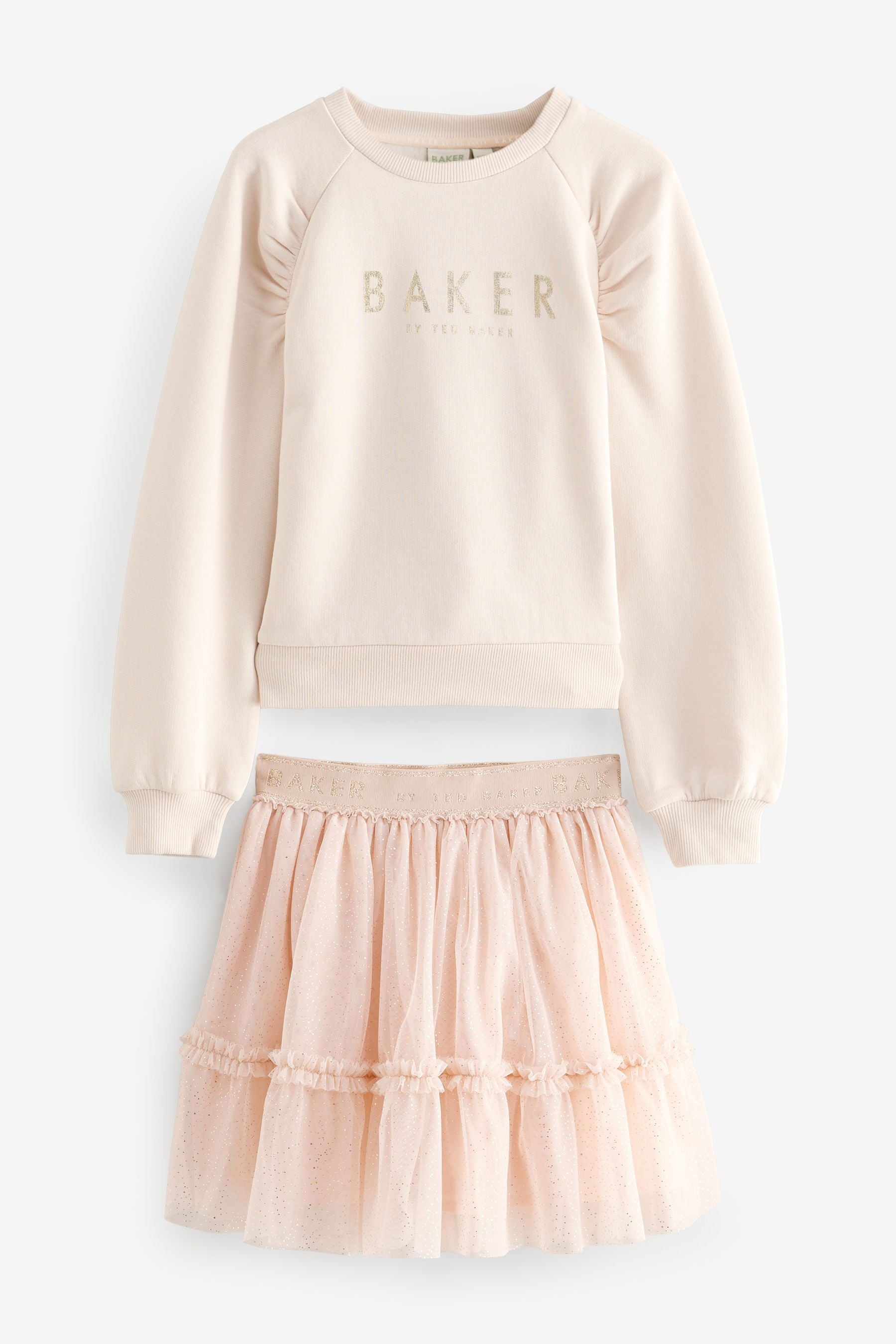 Baker by Ted Baker Sweat Top and Tulle Mesh Skirt Set