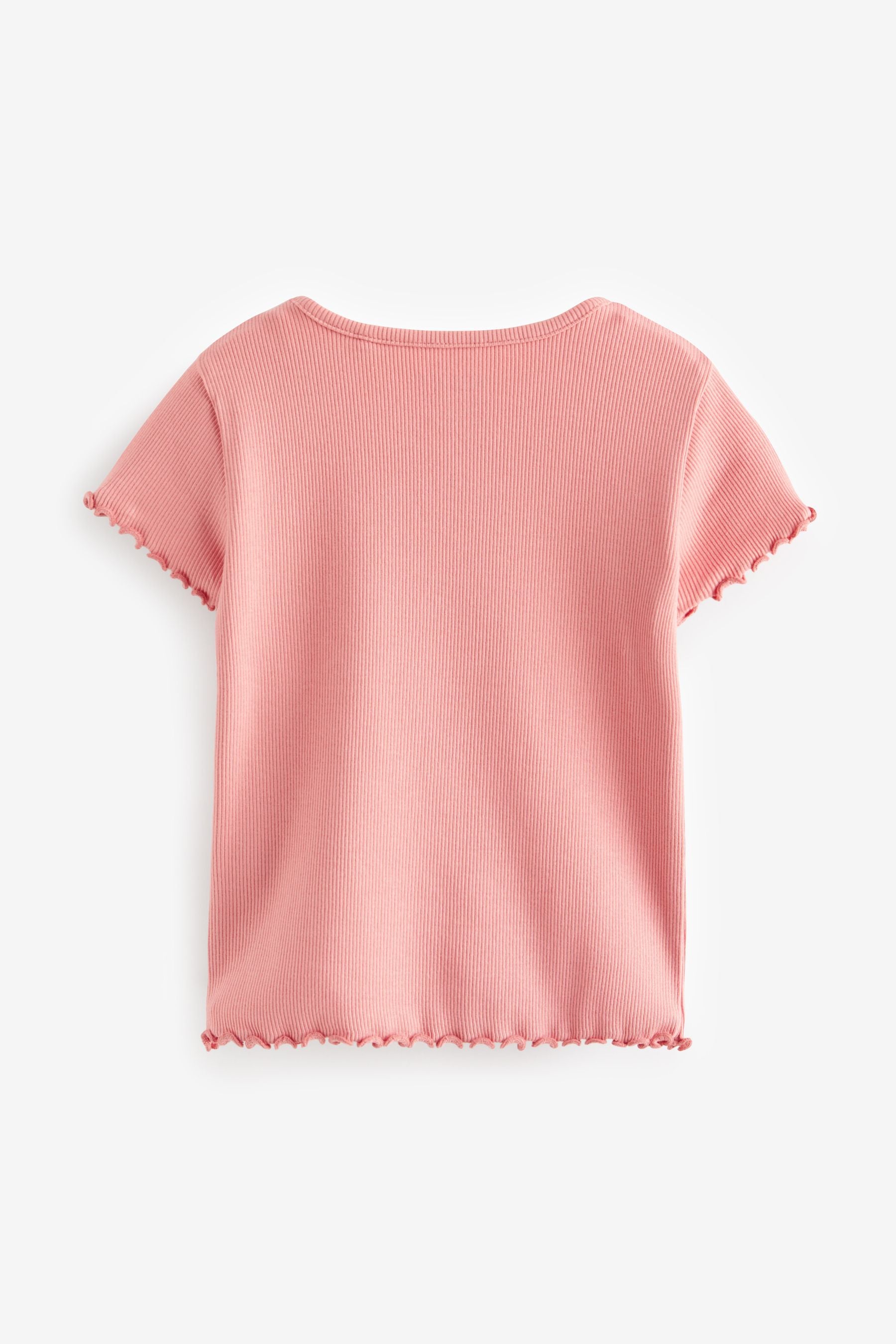 Pink Short Sleeve Rib Top (3mths-7yrs)