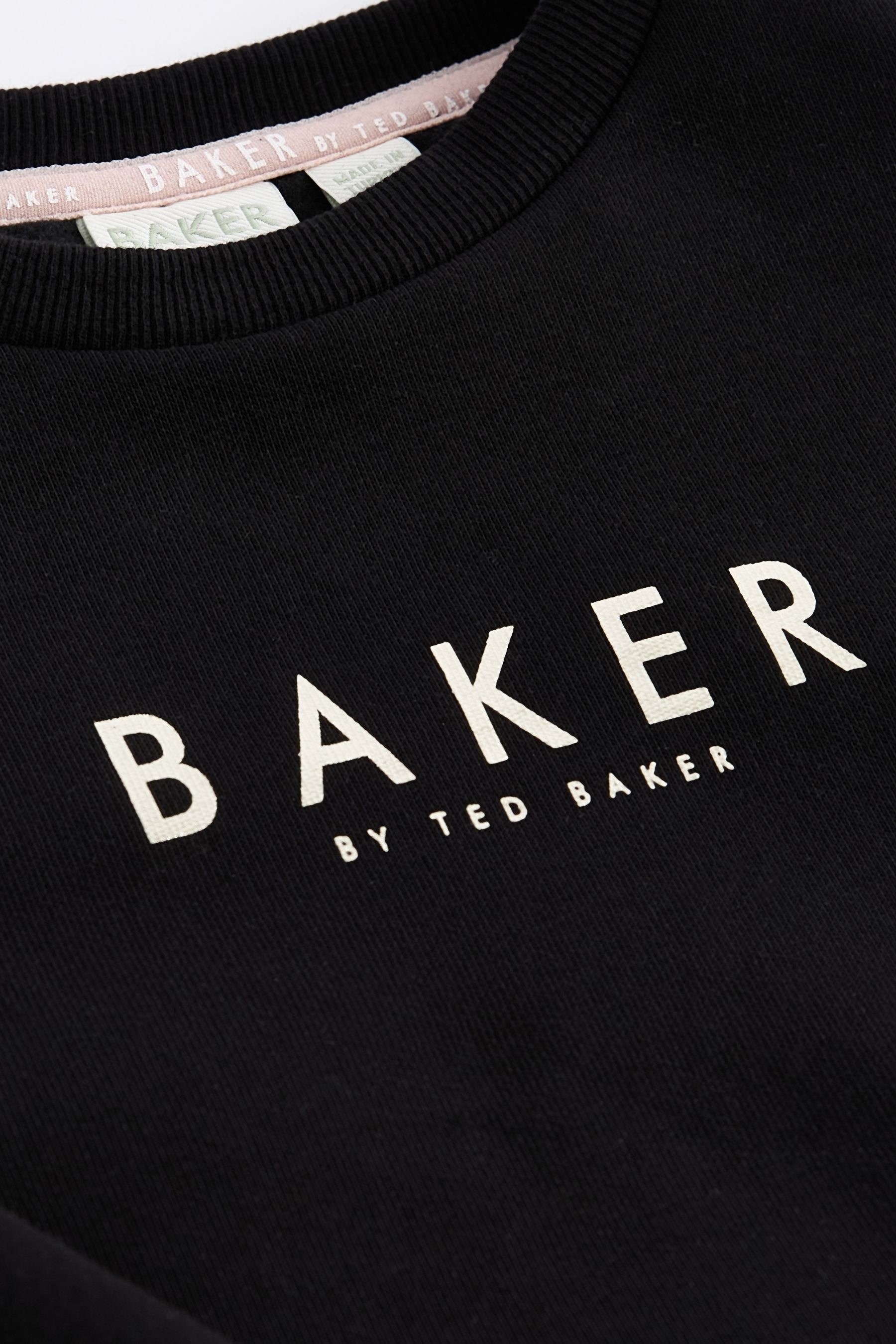 Baker by Ted Baker Cropped Sweater And Wide Leg Black Joggers Set