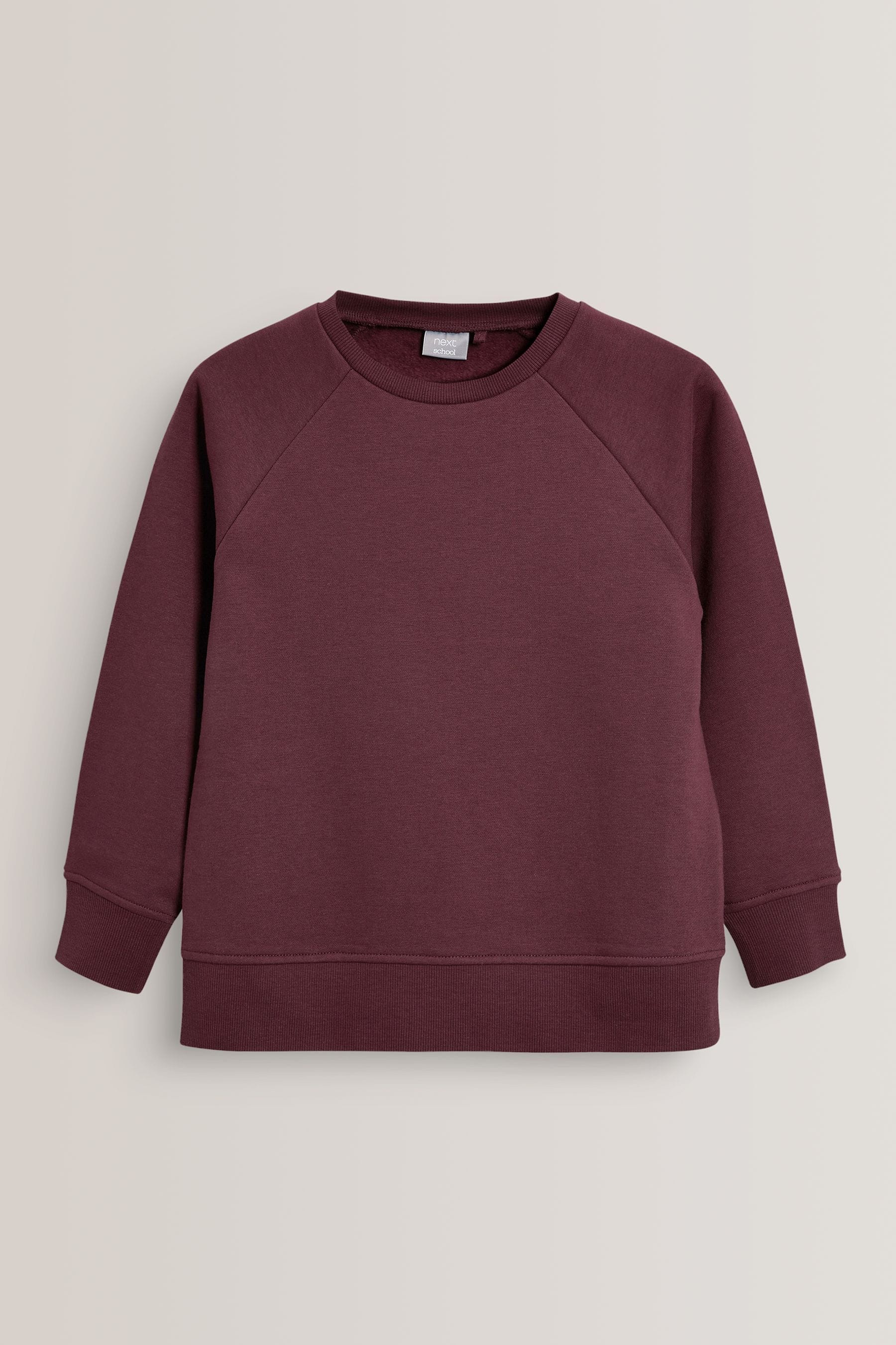 Burgundy Red 1 Pack Crew Neck School Sweater (3-16yrs)