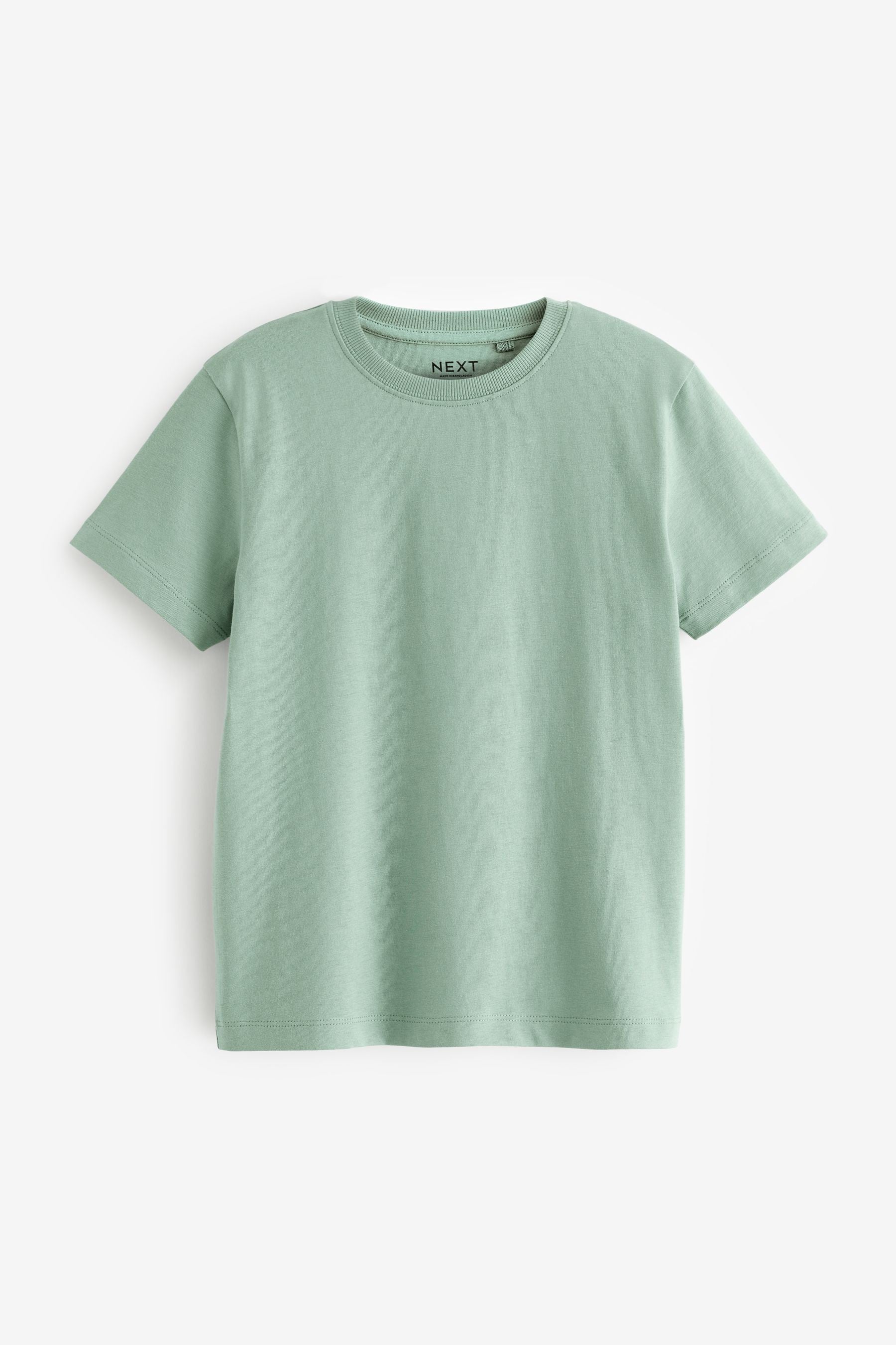 Green Pale Regular Fit Short Sleeve 100% Cotton T-Shirt (3-16yrs)