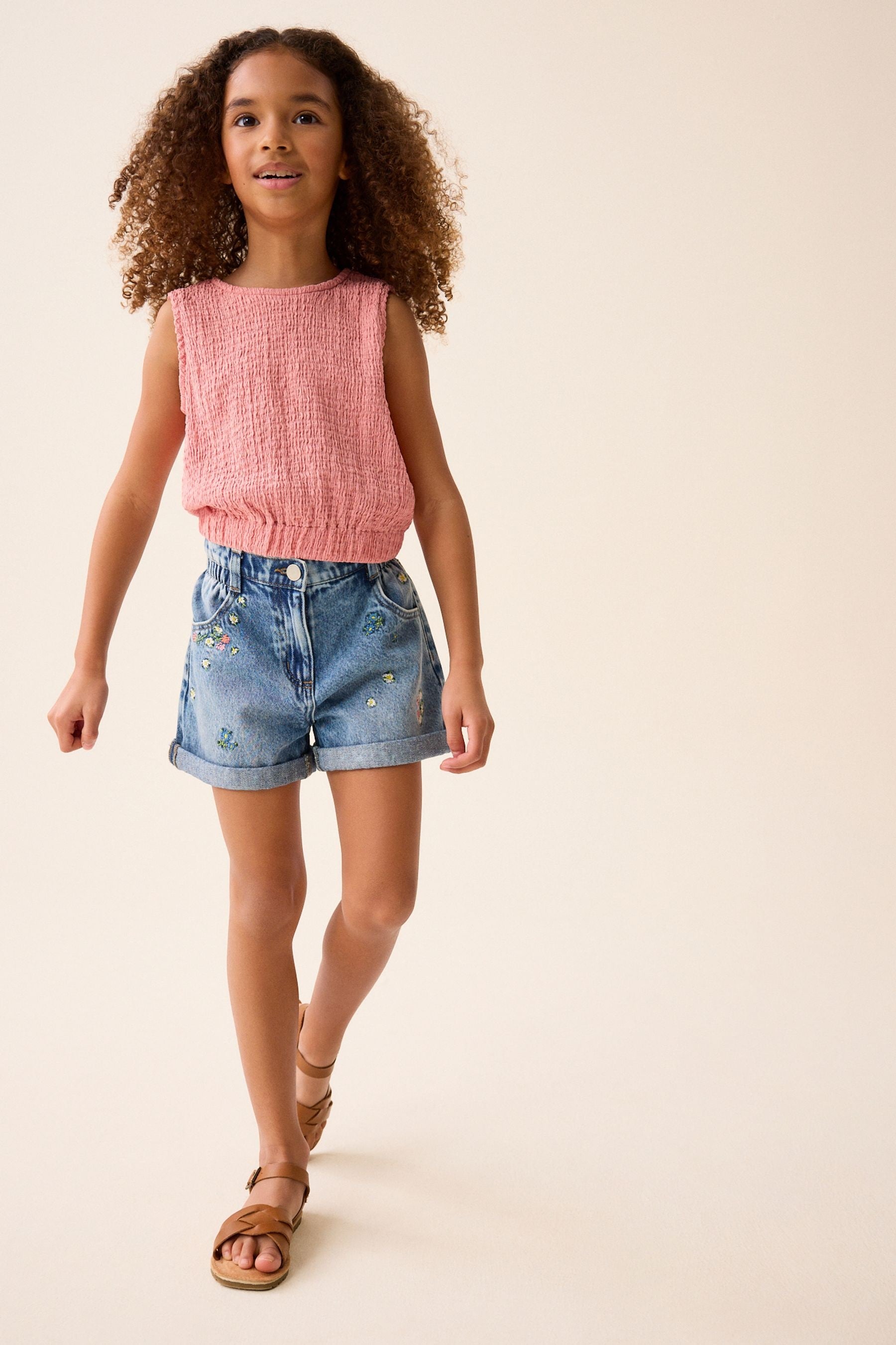 Pink Textured Vest (3-16yrs)