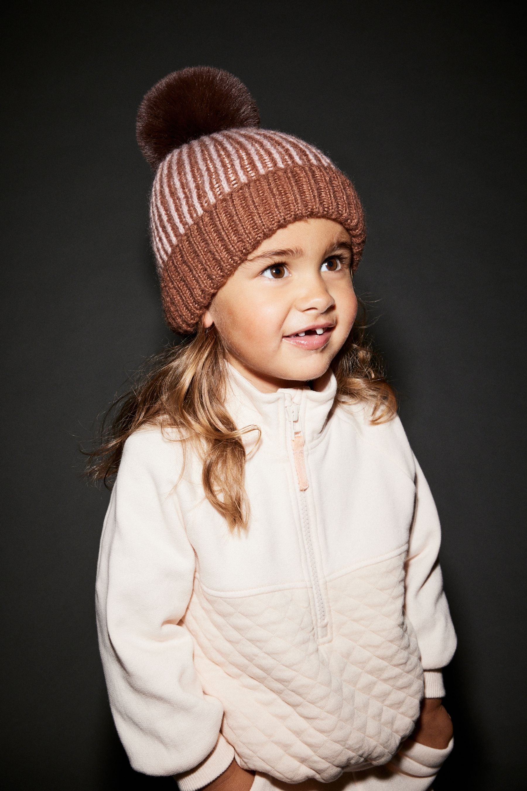 Neutral Colourblock Hat & Scarf Set (1-16yrs) (1-13yrs)