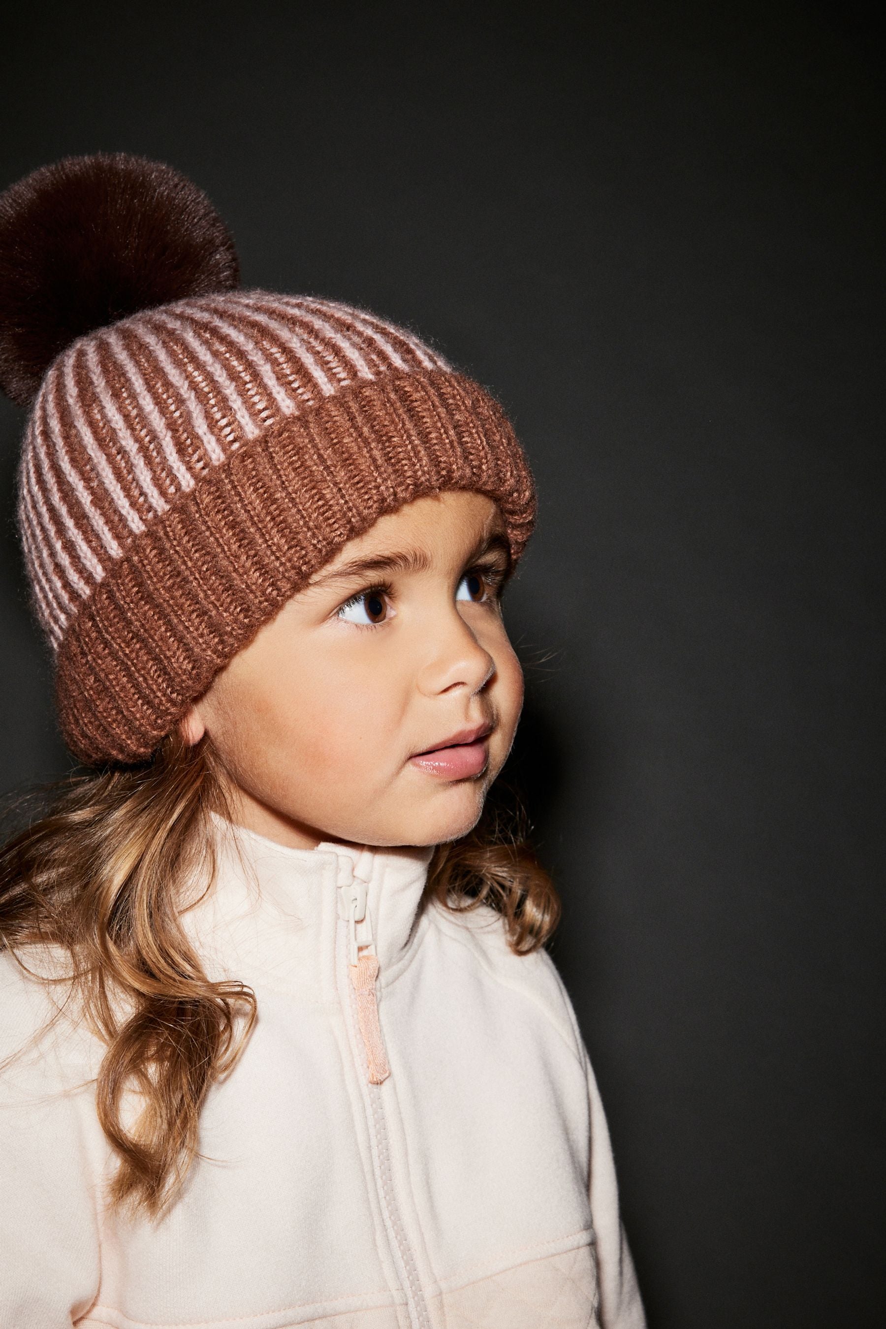 Neutral Colourblock Hat & Scarf Set (1-16yrs) (1-13yrs)