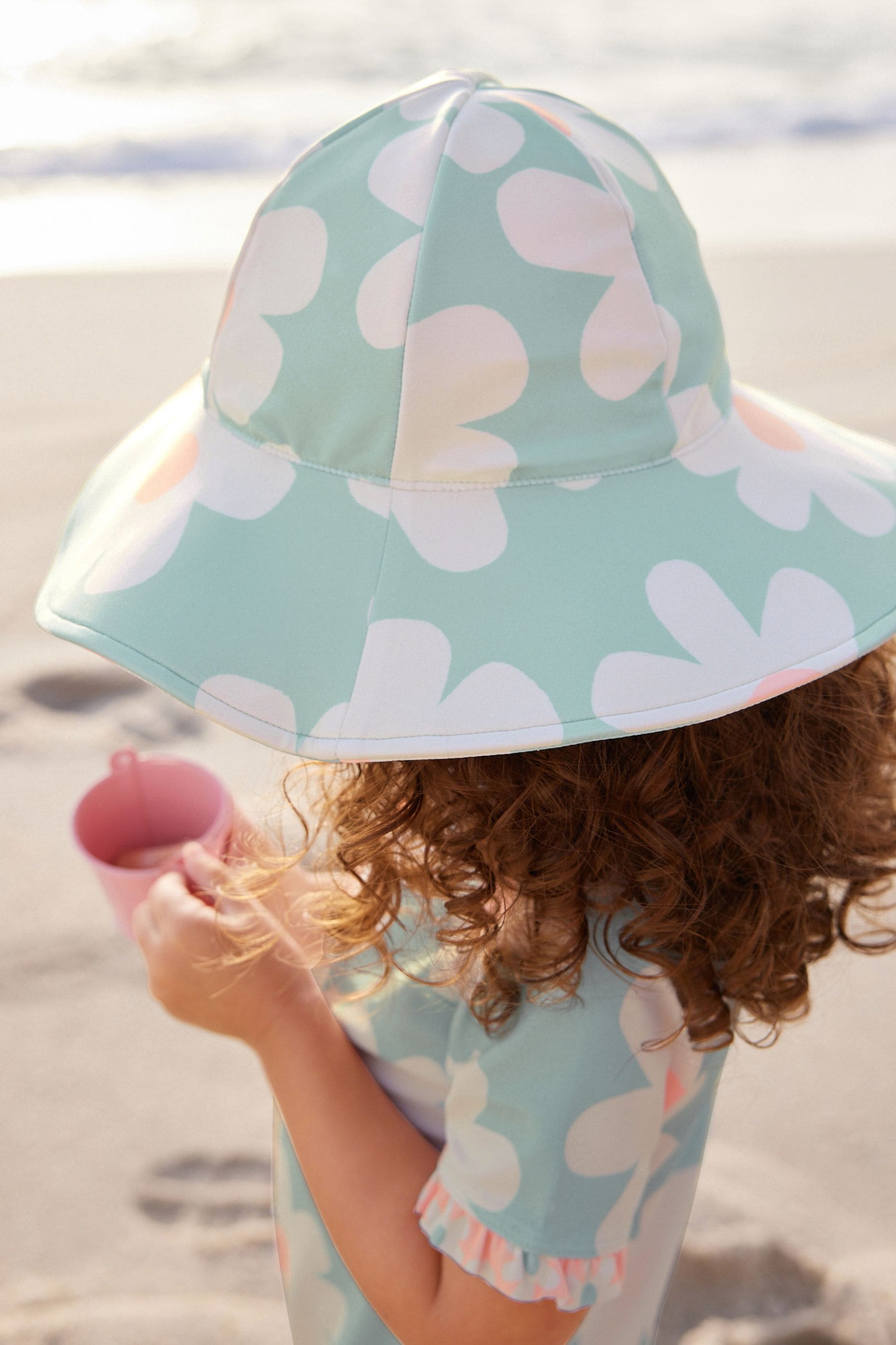 Blue Daisy Swim Hat (3mths-10yrs)