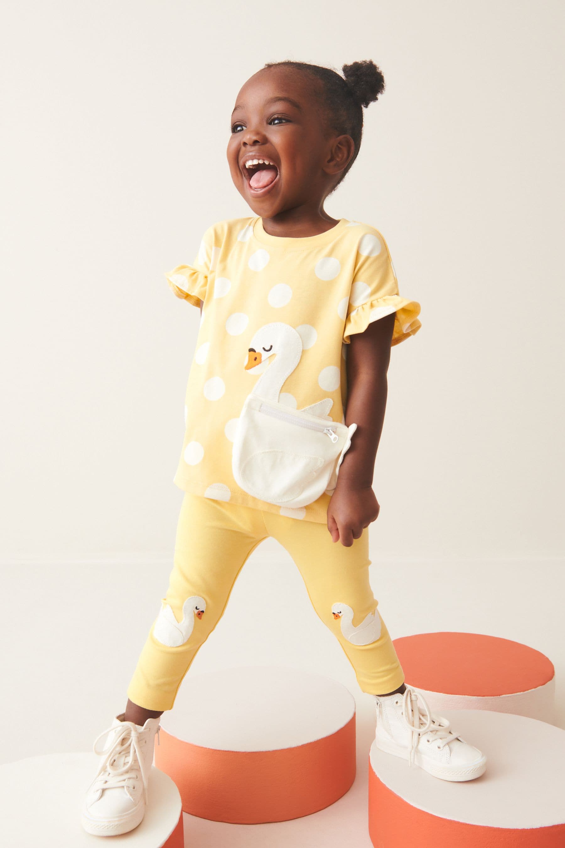 Yellow Long Sleeve Bag T-Shirt (3mths-7yrs)