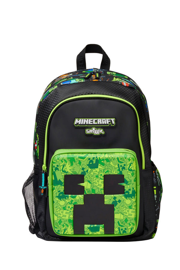 Smiggle Green Minecraft Classic Backpack