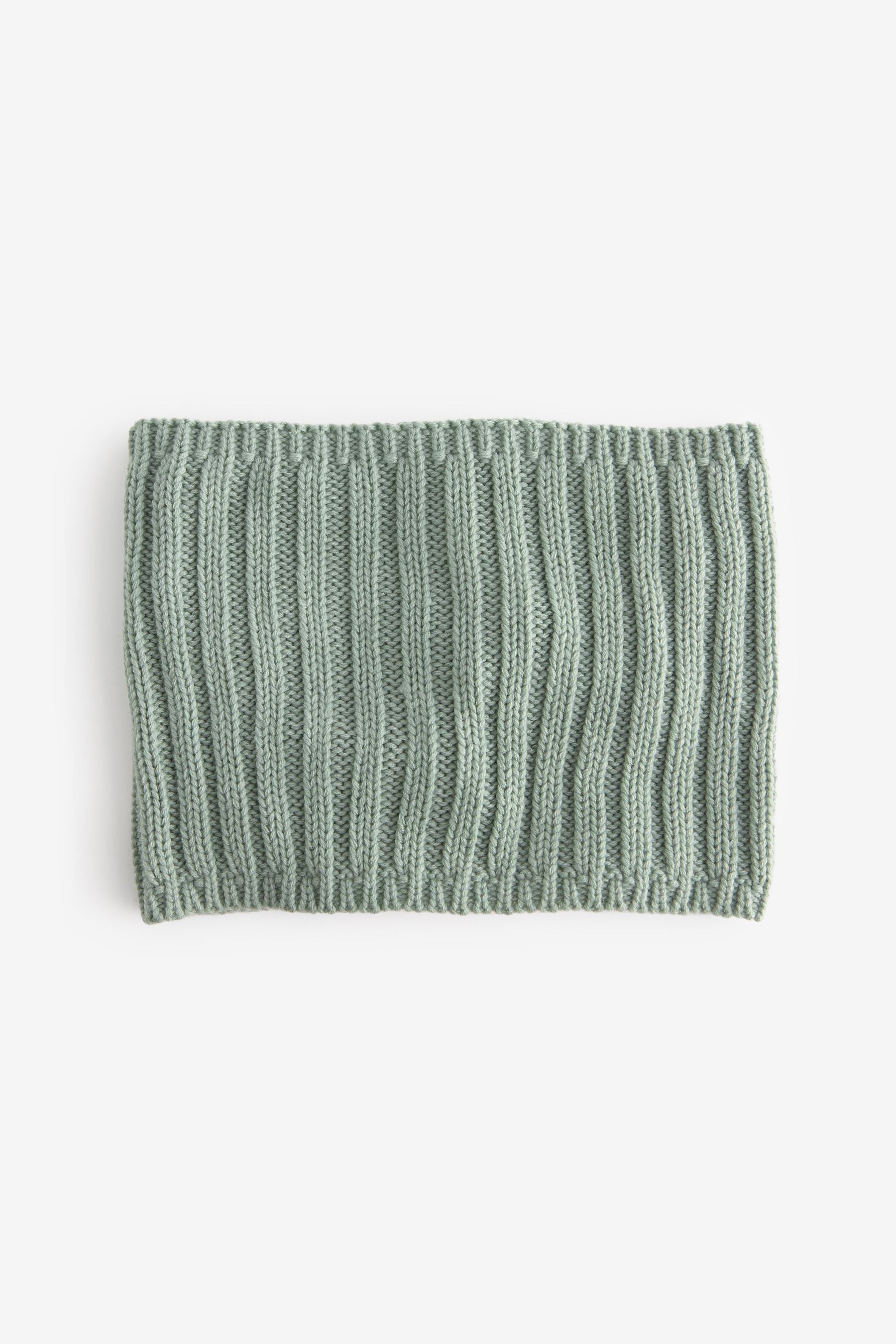 Sage Green Ribbed Knitted Snood (1-16yrs)