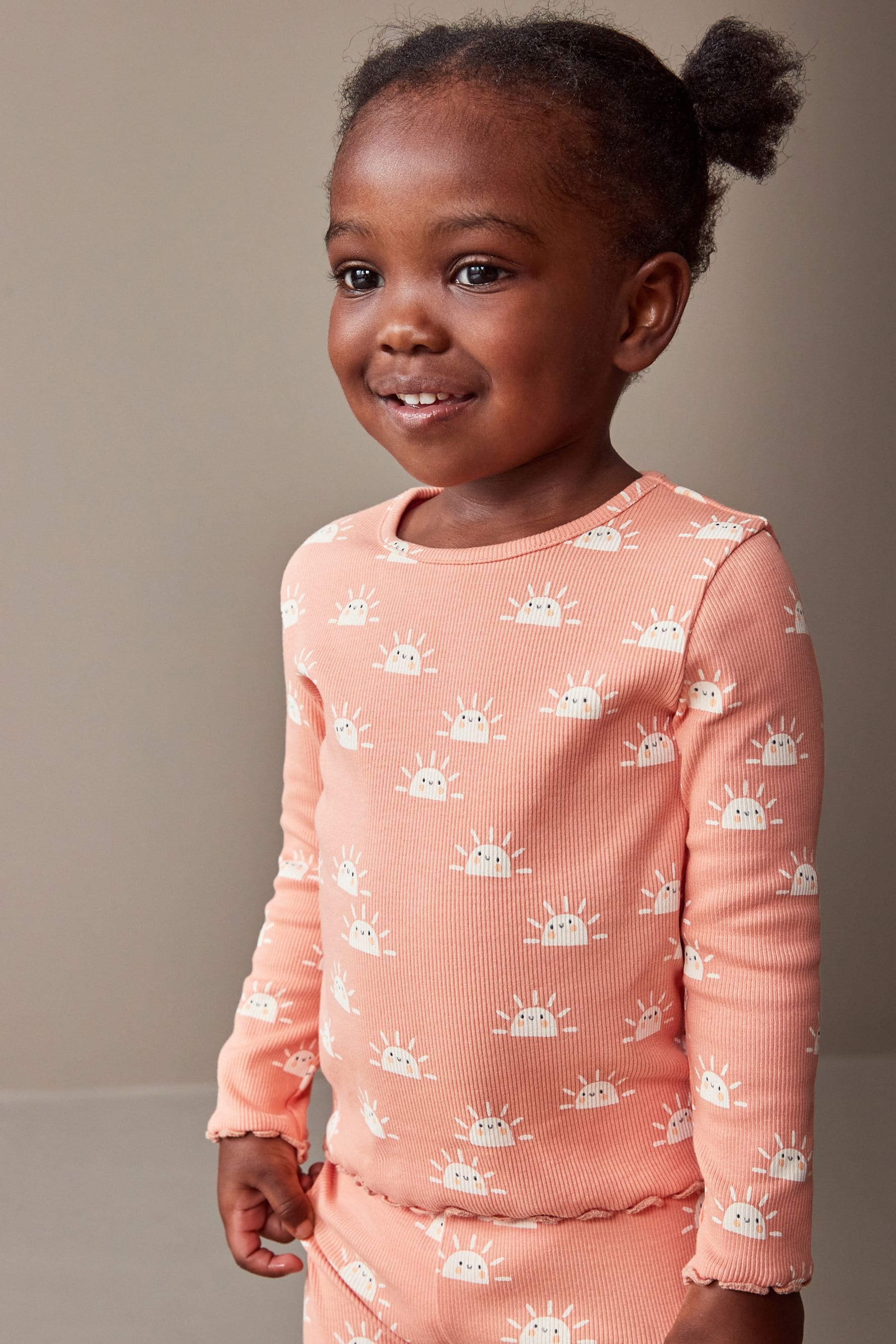 Pink Sun T-Shirt Cotton-Rich Long Sleeve Rib T-Shirt (3mths-7yrs)