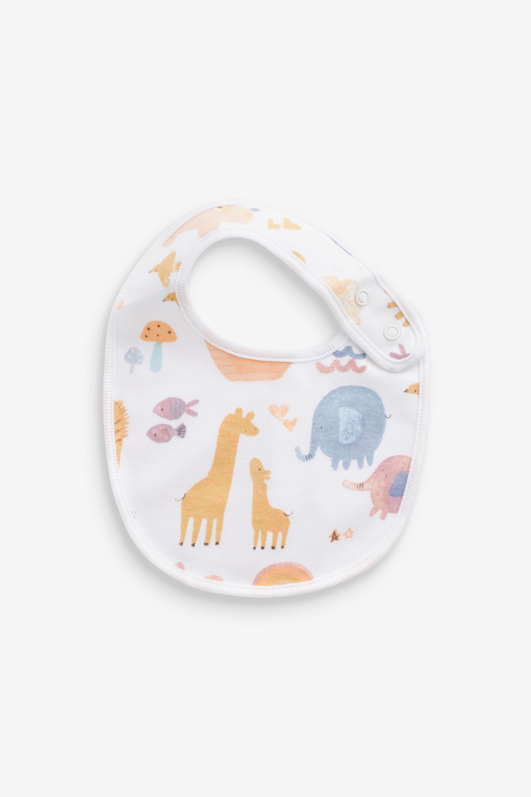 Animal Character Regular 100% Cotton Bibs 5 Pack