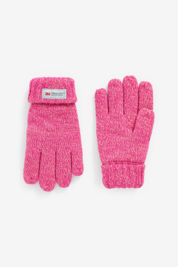 Pink Thinsulate™ Knitted Gloves (3-16yrs)