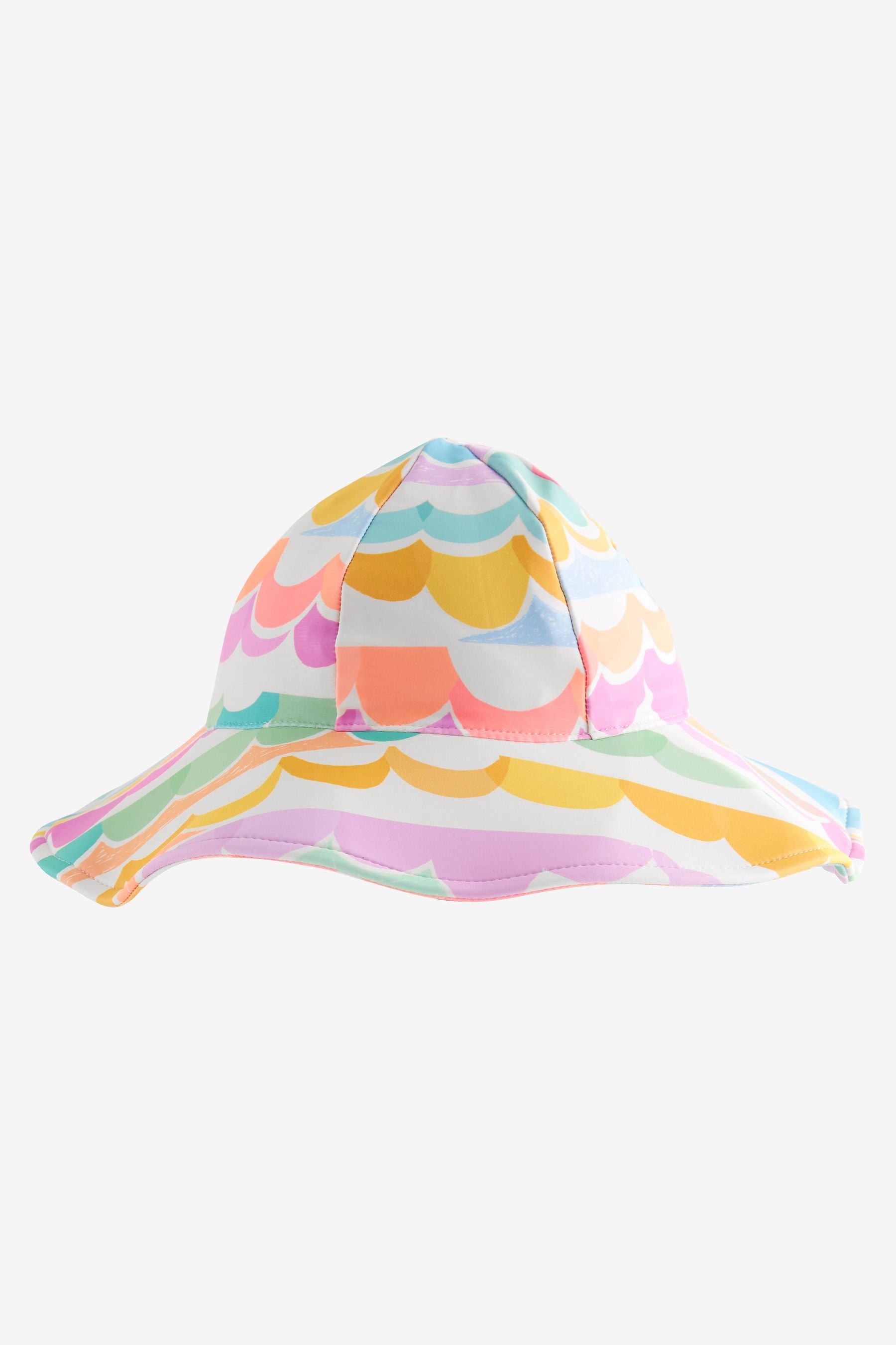 Multi Scallop Rainbow Swim Hat (3mths-10yrs)