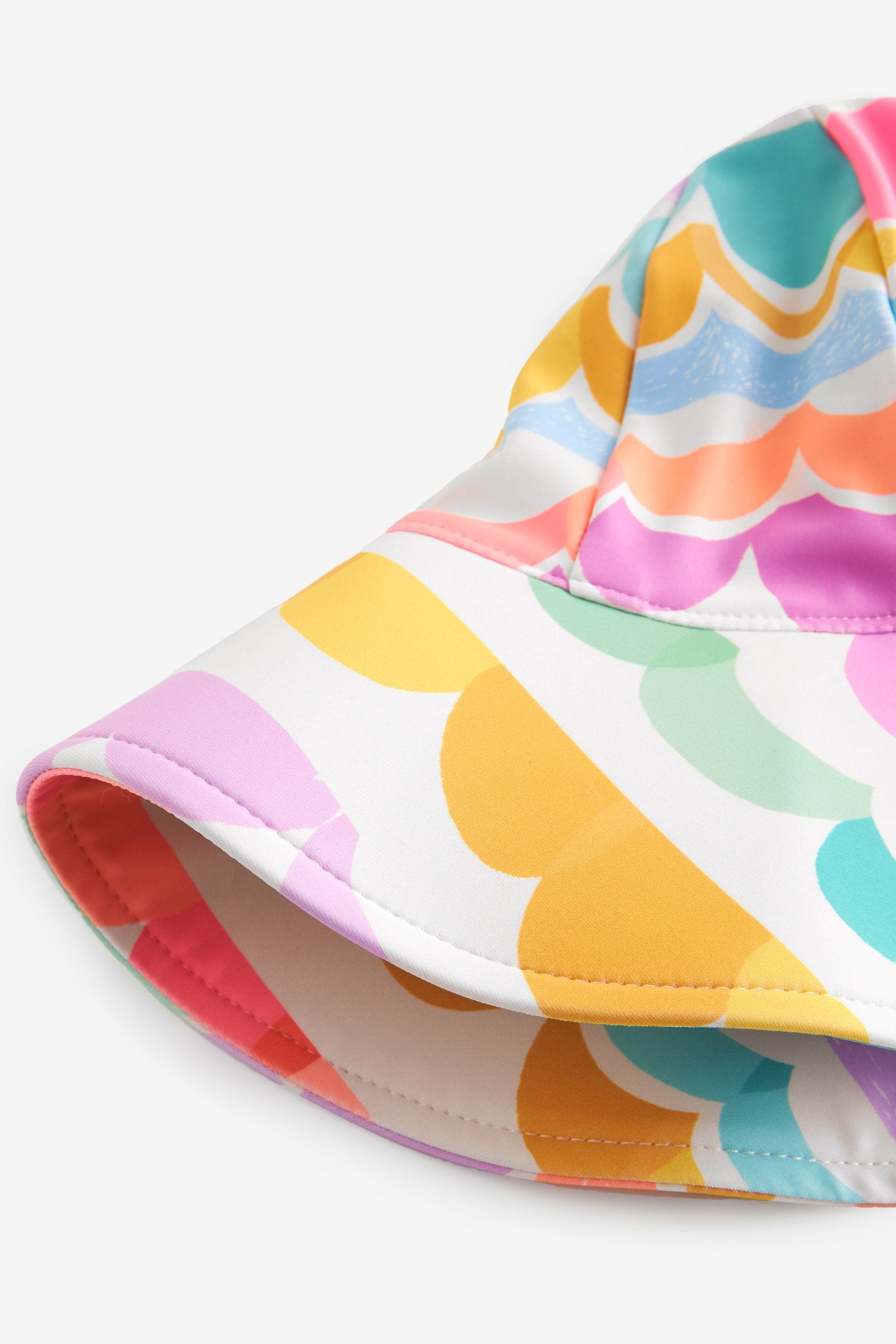 Multi Scallop Rainbow Swim Hat (3mths-10yrs)