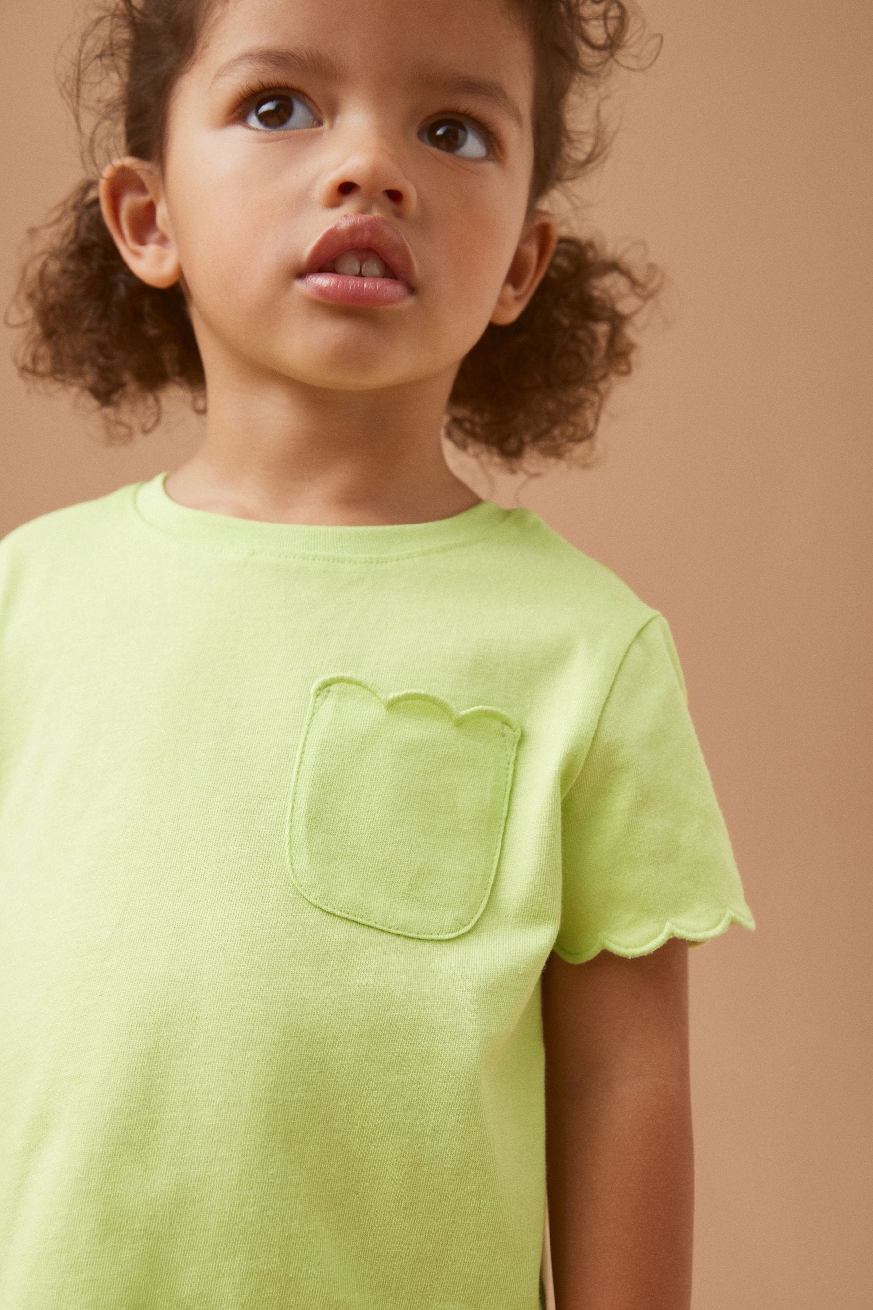 Green Short Sleeve Scallop T-Shirt (3mths-7yrs)