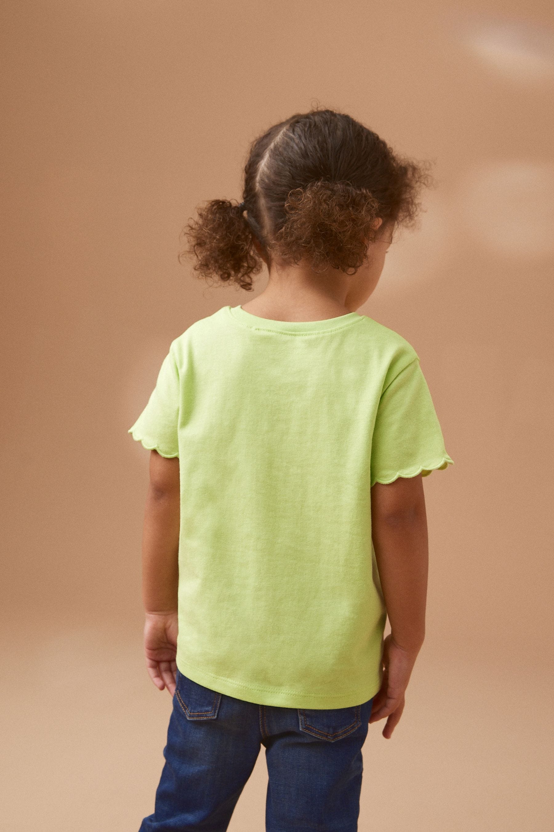 Green Short Sleeve Scallop T-Shirt (3mths-7yrs)