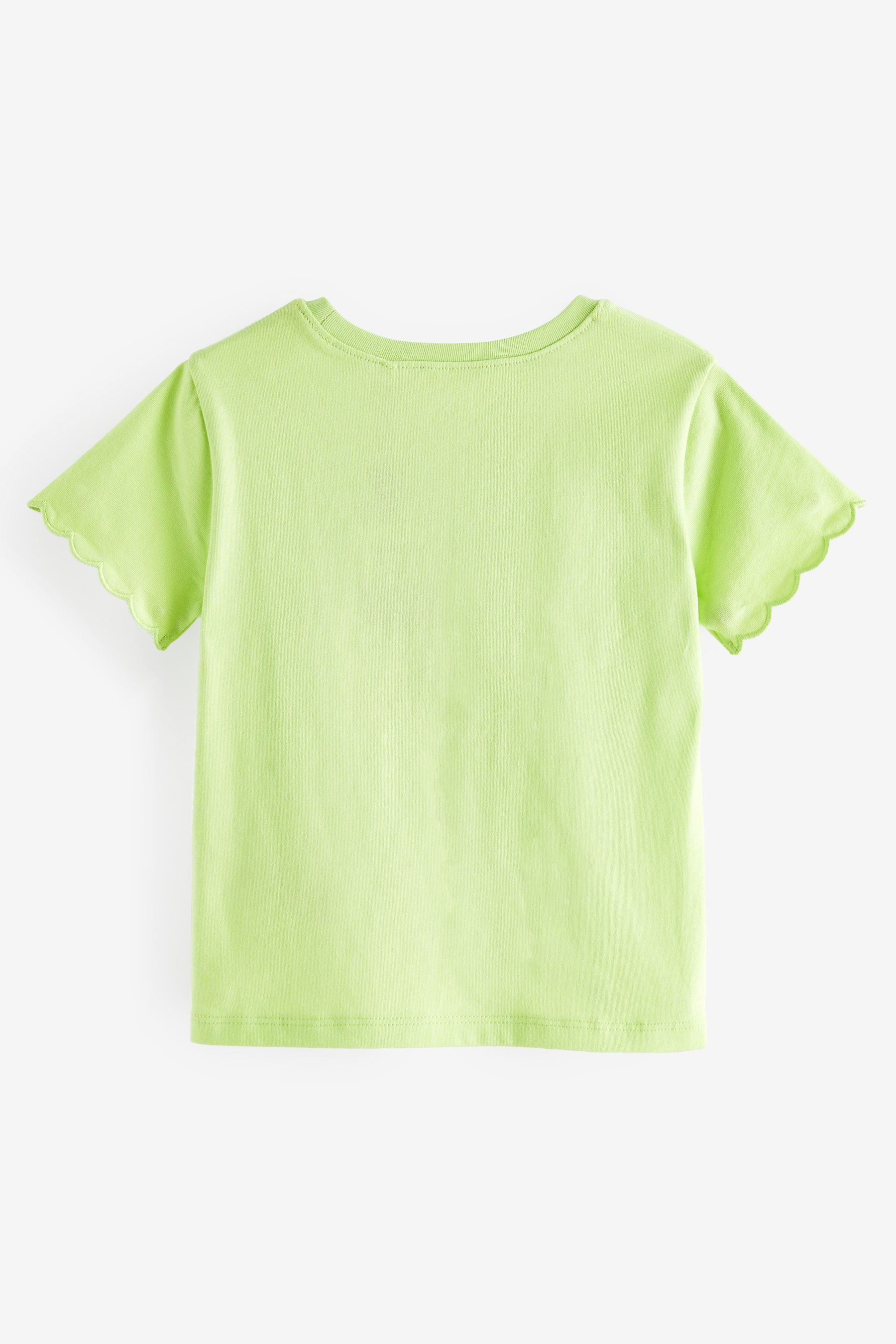 Green Short Sleeve Scallop T-Shirt (3mths-7yrs)