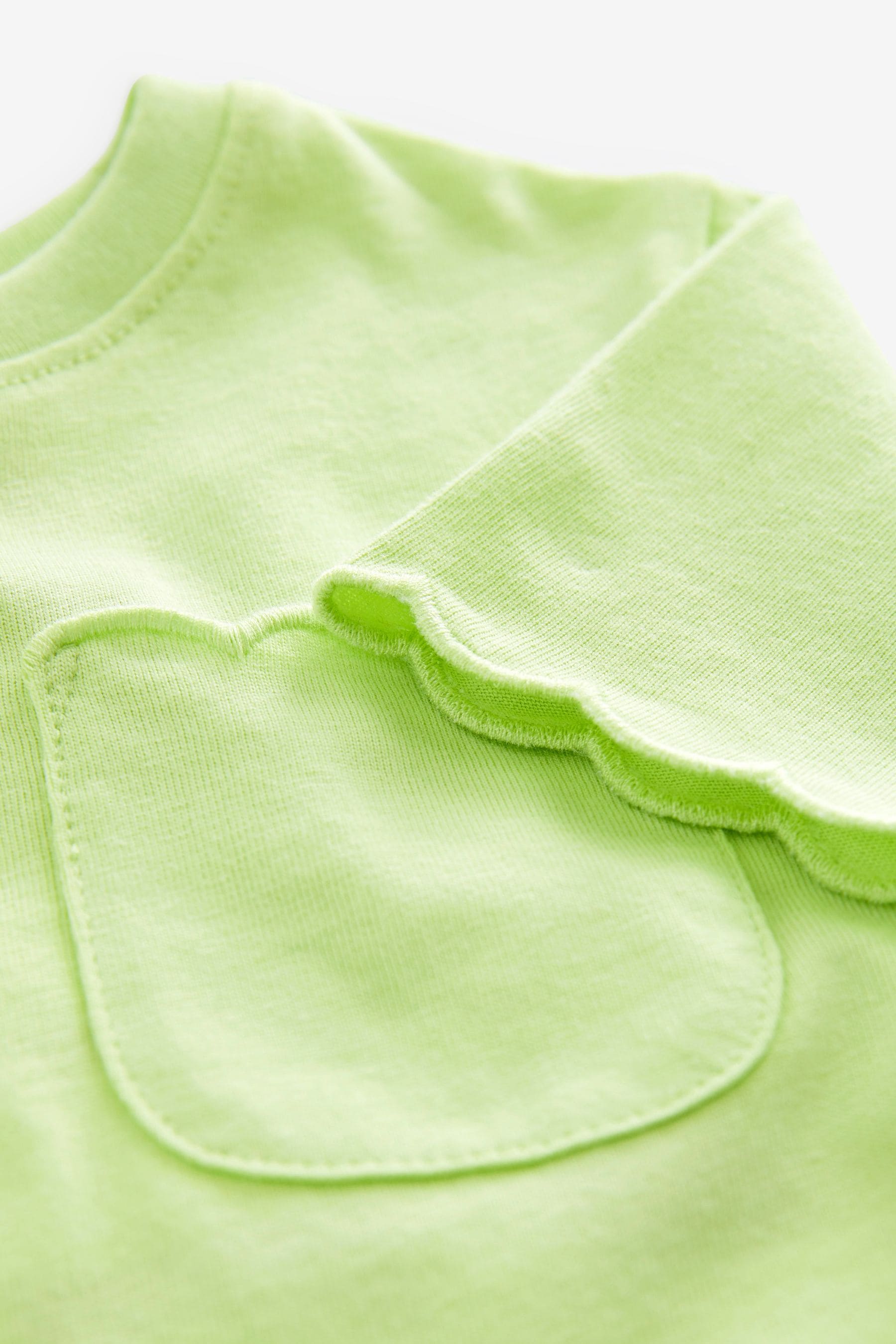 Green Short Sleeve Scallop T-Shirt (3mths-7yrs)