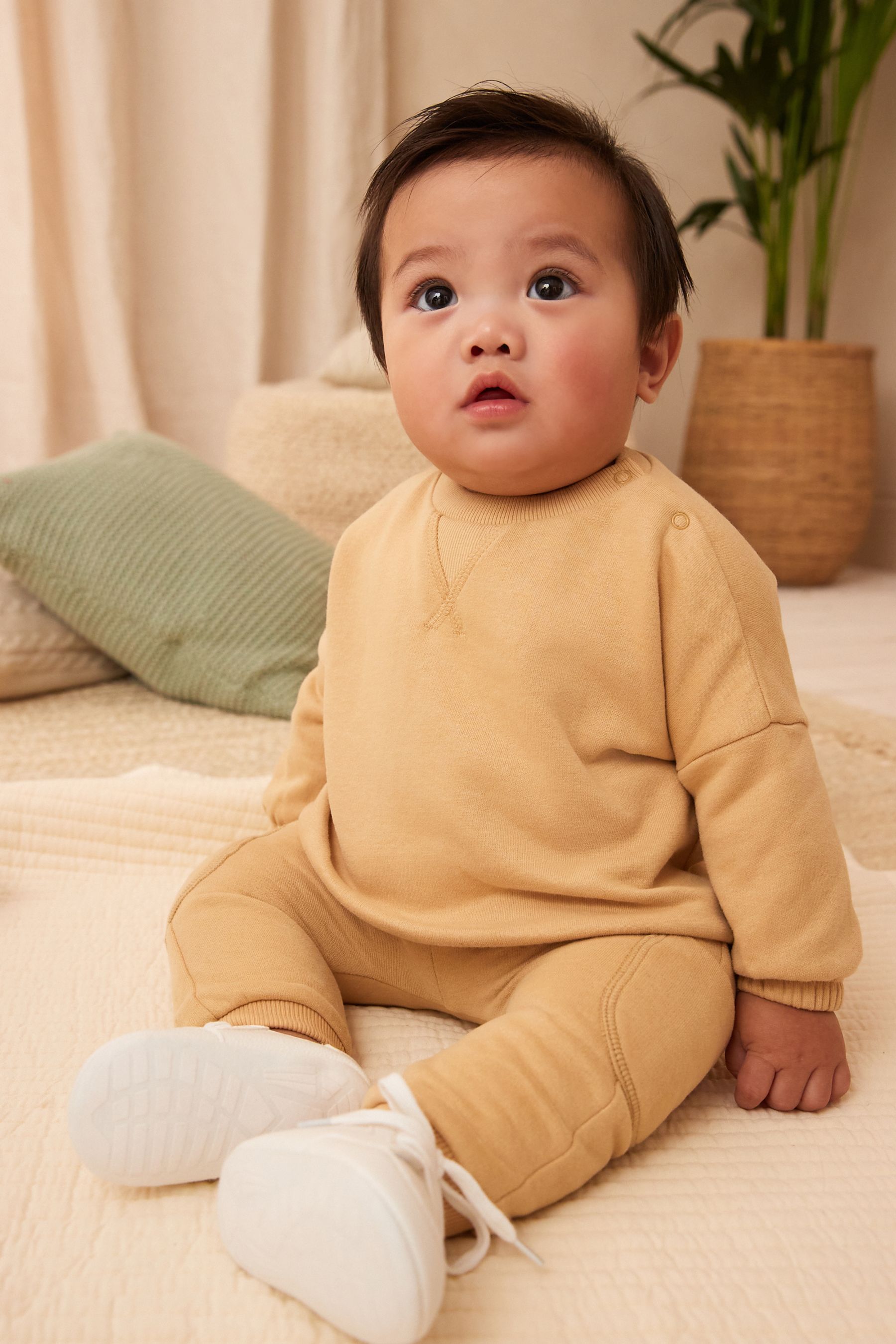 Buttermilk Yellow Cosy Baby Sweatshirt And Joggers 2 Piece Set