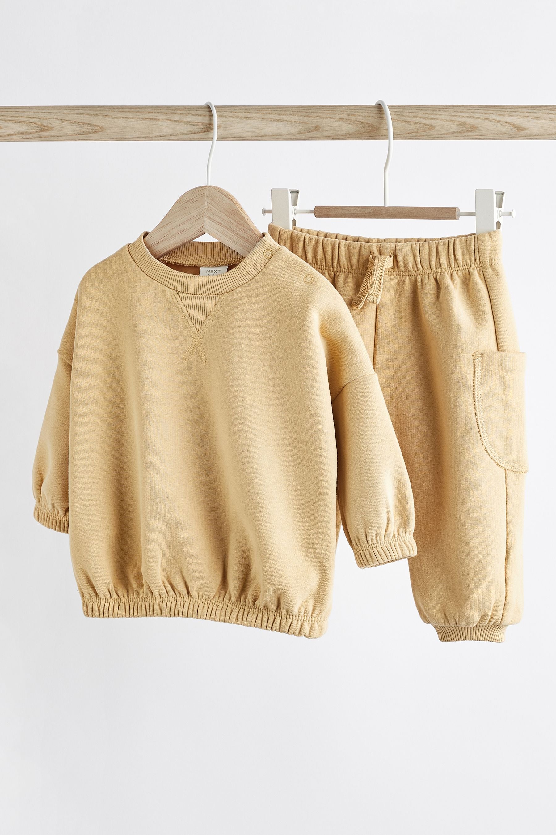 Buttermilk Yellow Cosy Baby Sweatshirt And Joggers 2 Piece Set